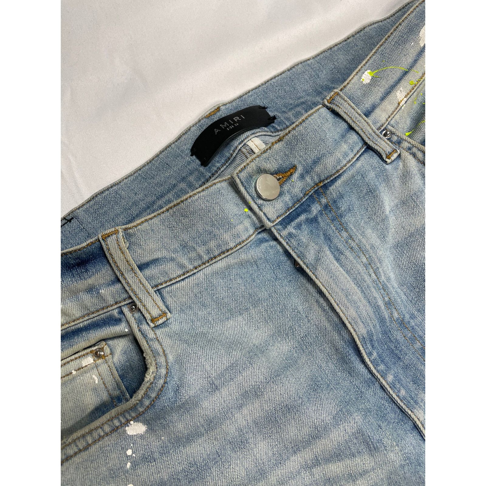 Amiri Amiri Jeans Light Wash Neon Stripe 36 Size US 36 / EU 52 - 2 Thumbnail