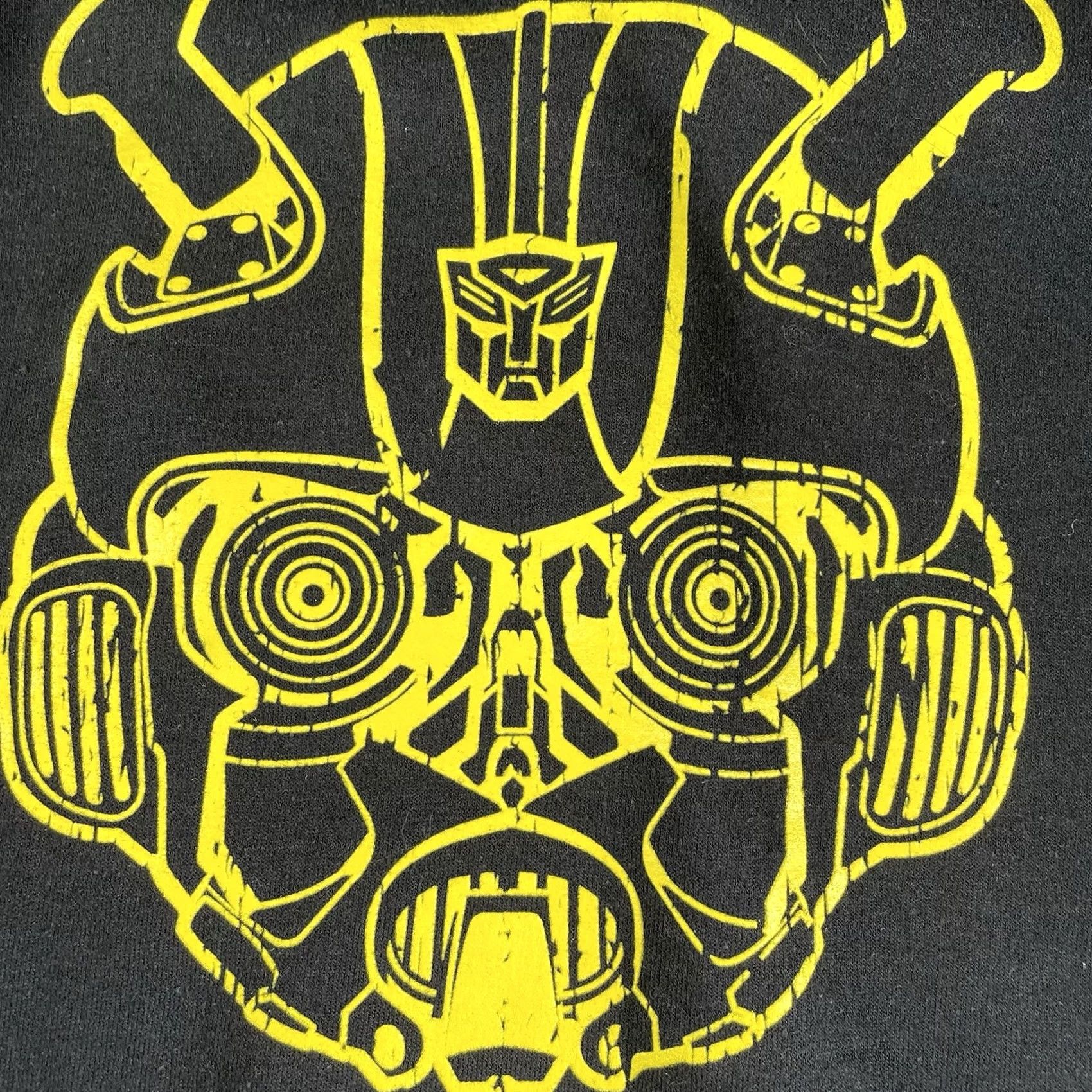 Vintage HEAD Bumblebee Movie Hoodie Men’s Large Pullover Black Transformers Promo Robot Head L Mens Size US L / EU 52-54 / 3 - 6 Thumbnail