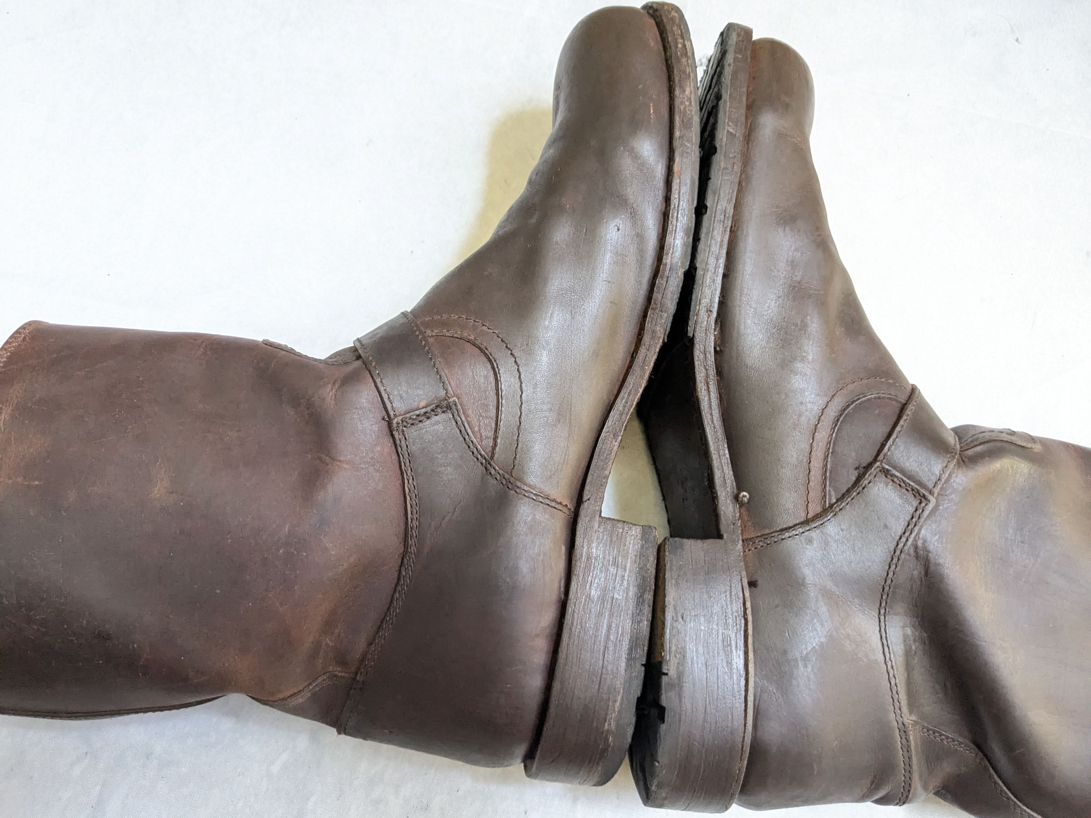 Frye Frye Engineer Boots Brown 13 D Leather Buckle Strap Size US 13 / EU 46 - 12 Thumbnail