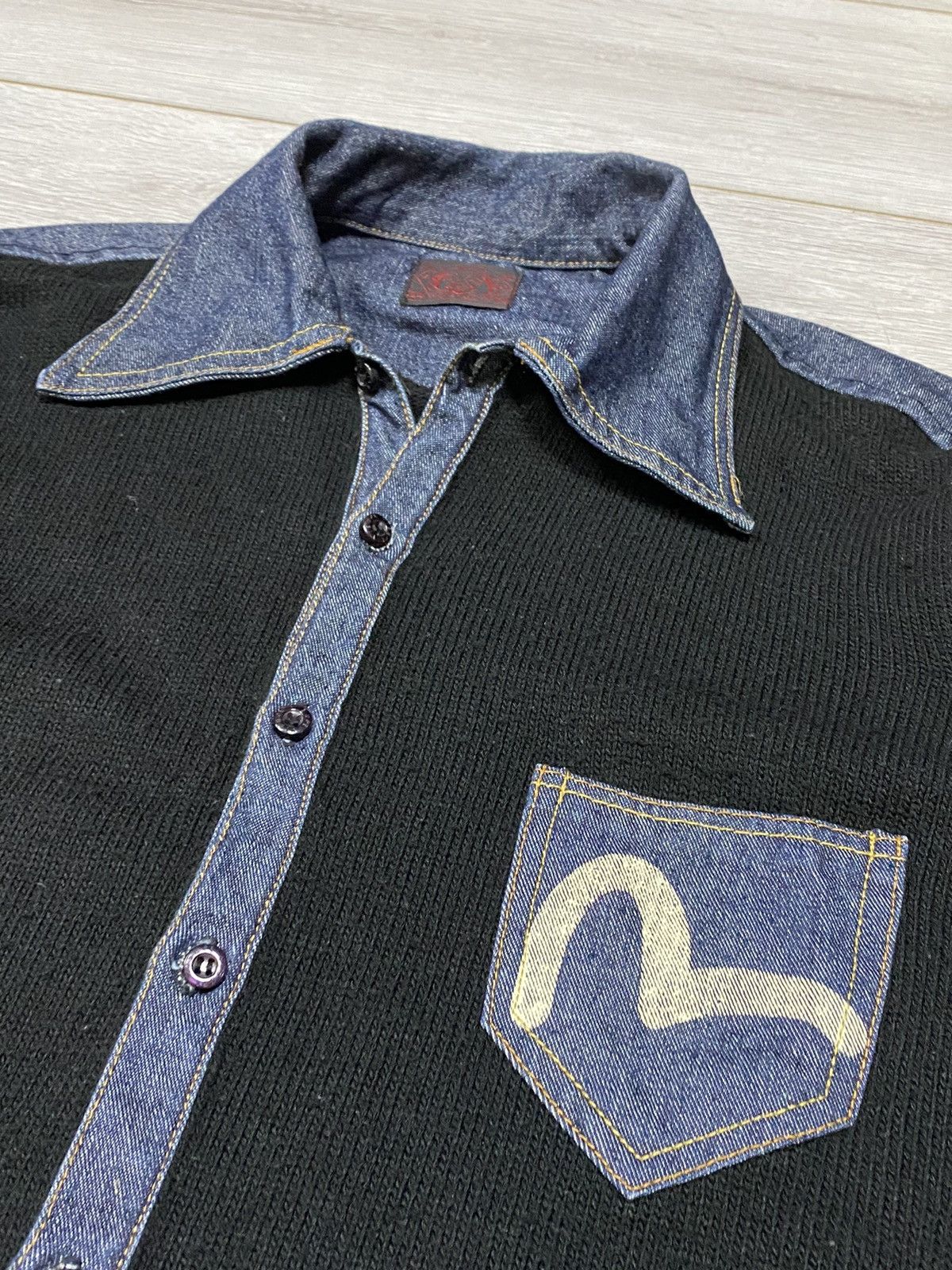 Evisu Evisu wool denim RARE seagull shirt buttons pocket Size US M / EU 48-50 / 2 - 4 Thumbnail
