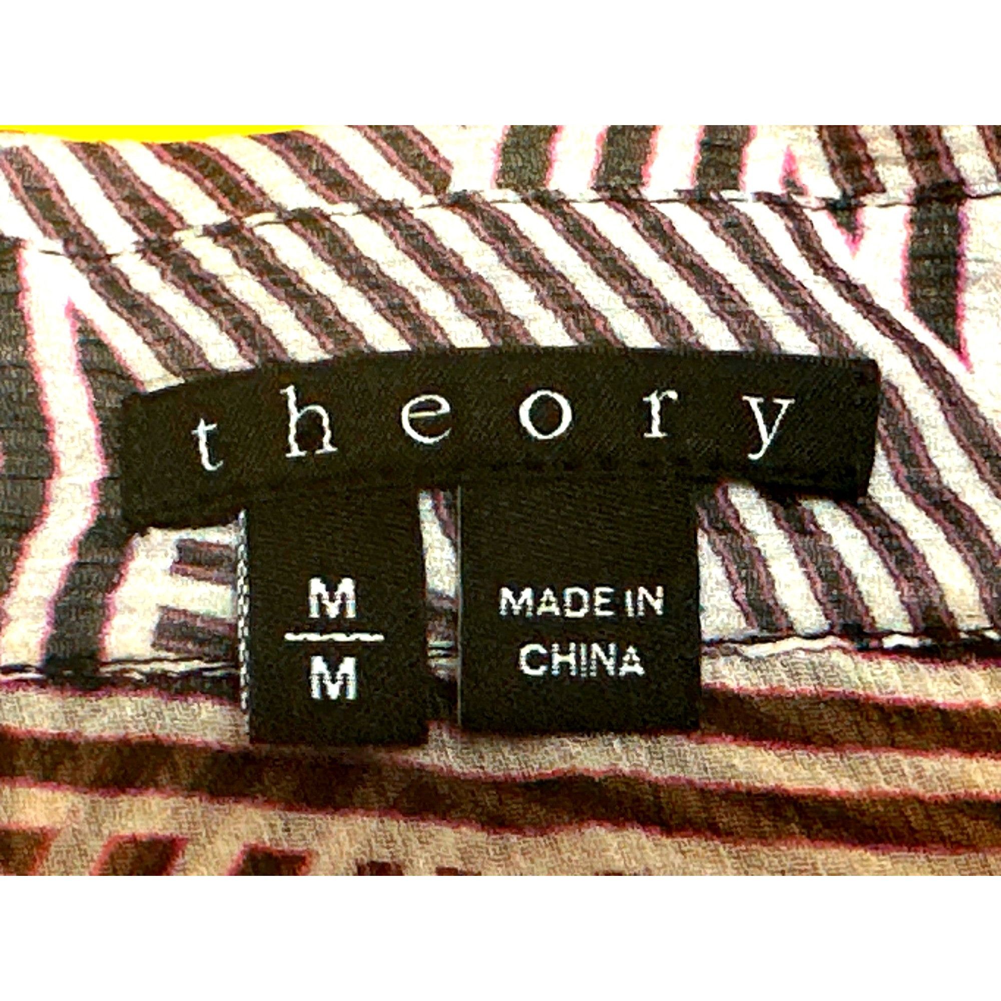 Theory Theory Size Med Black White Silk Button Front Long Sleeve Ge Size M / US 6-8 / IT 42-44 - 9 Thumbnail