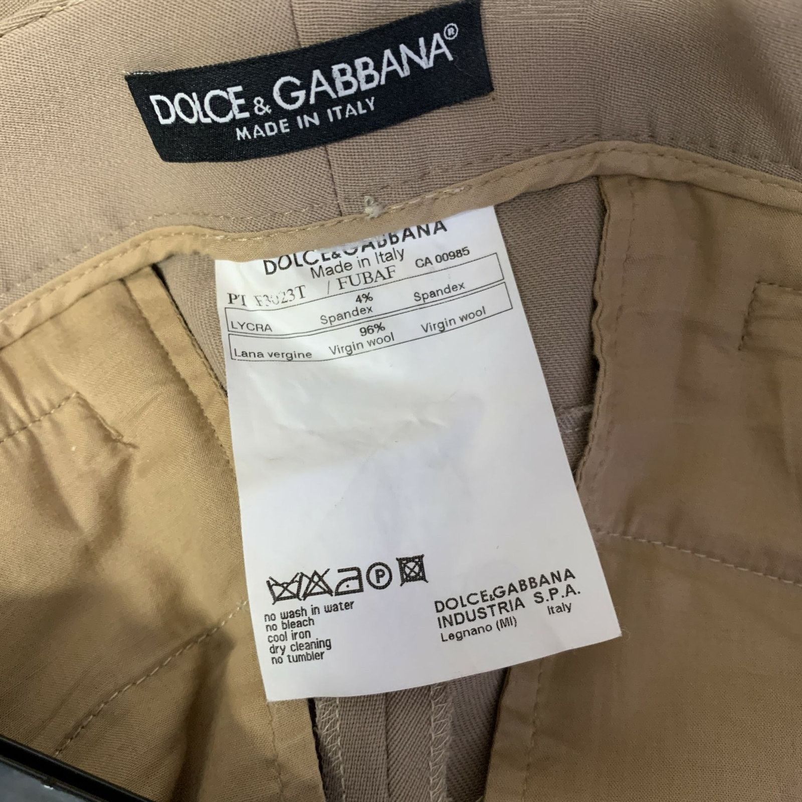 Dolce & Gabbana DOLCE & GABBANA Size 36 Khaki Wool Blend Dress Pants Size US 36 / EU 52 - 7 Thumbnail
