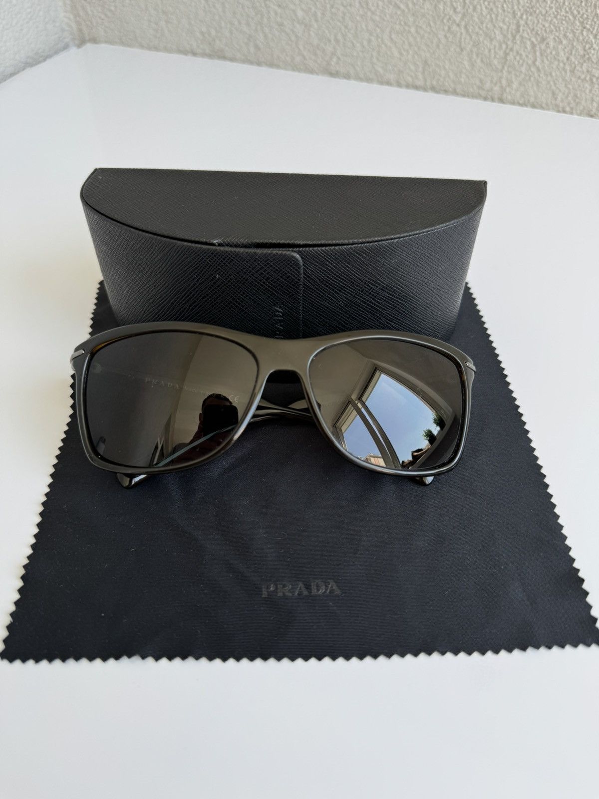 Prada Prada Sunglasses SPR 10O Brown Shield Sport Size ONE SIZE - 12 Thumbnail