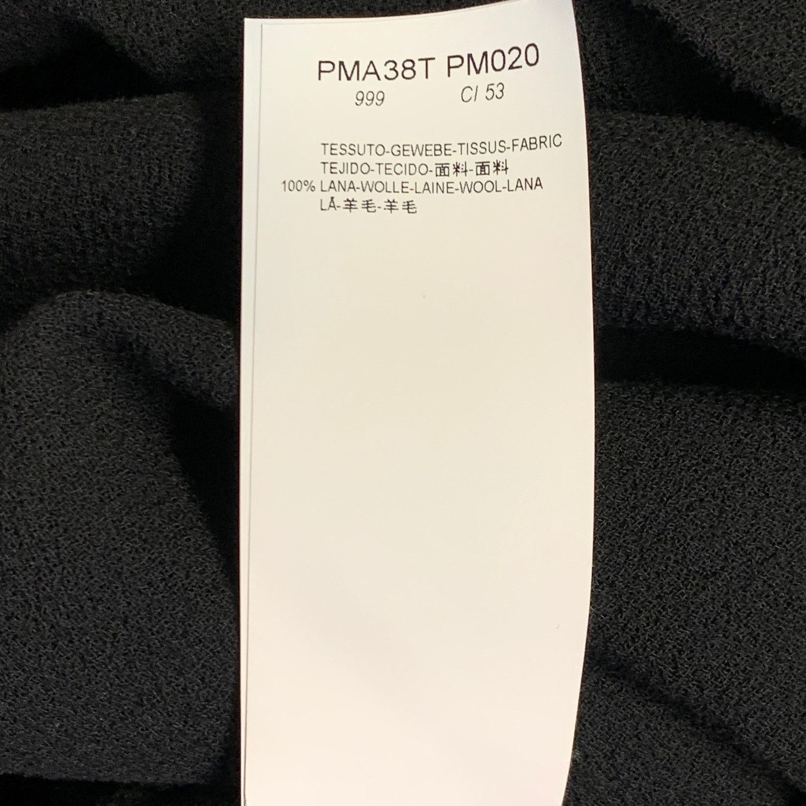 Armani Collezioni ARMANI COLLEZIONI Black Wool Crepe Knee Length Dress Size L / US 10 / IT 46 - 7 Thumbnail