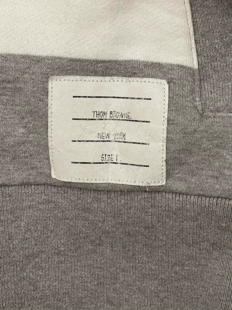 Thom Browne Thom browne Gray and white striped zipper hooded jacket 250 Size US S / EU 44-46 / 1 - 6 Thumbnail