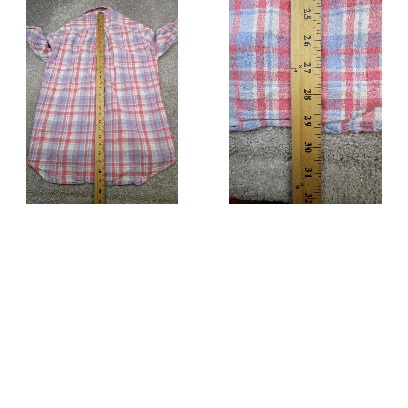 Vineyard Vines Vineyard Vines Shirt Mens S Pink White Linen Cotton Button Up Pattern Plaid Collared Long Sleeve Casual Size US S / EU 44-46 / 1 - 8 Thumbnail