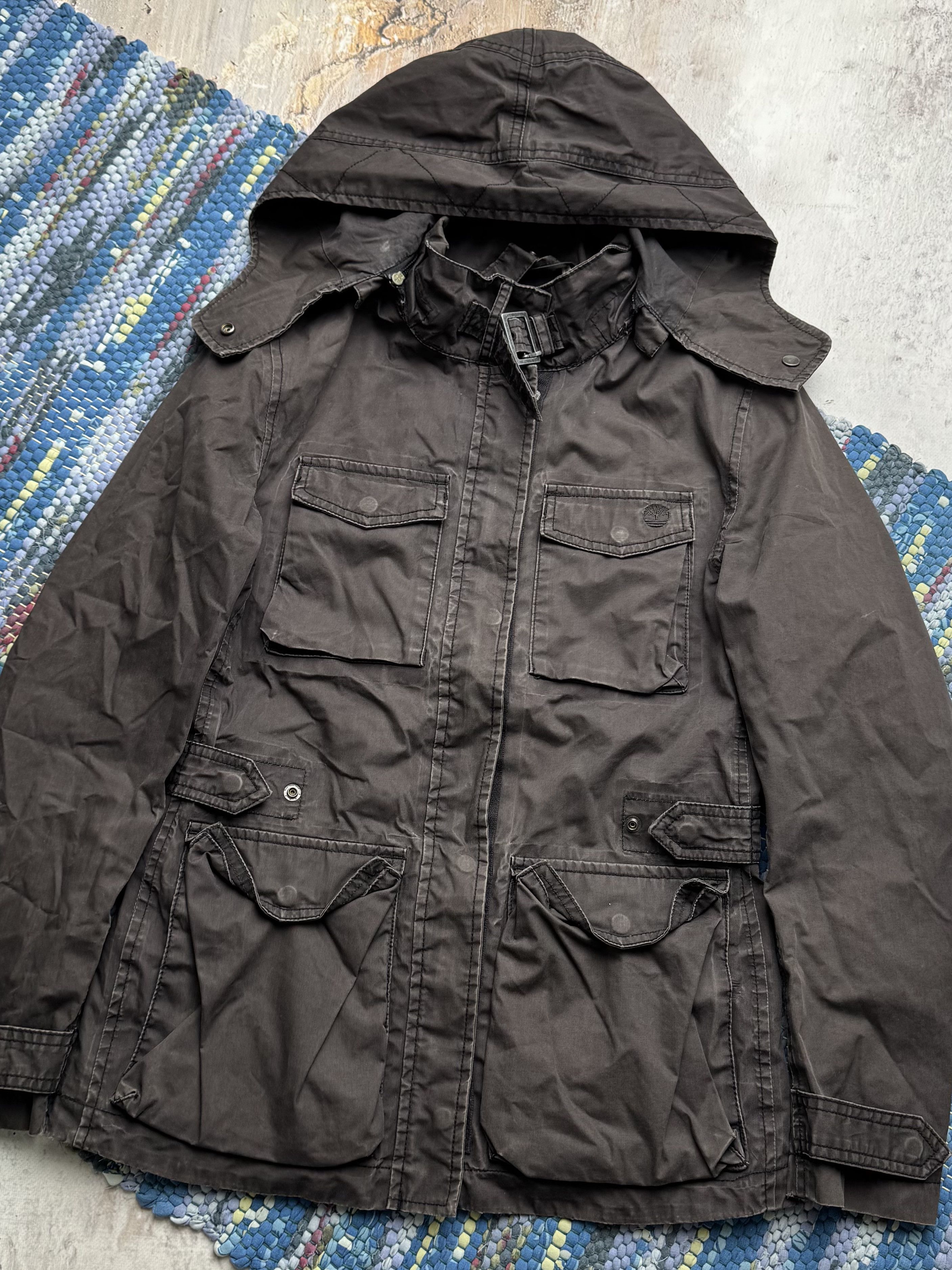 Vintage Vintage Hooded Military Utility Cargo Multi Pocket Jacket Size S / US 4 / IT 40 - 2 Thumbnail