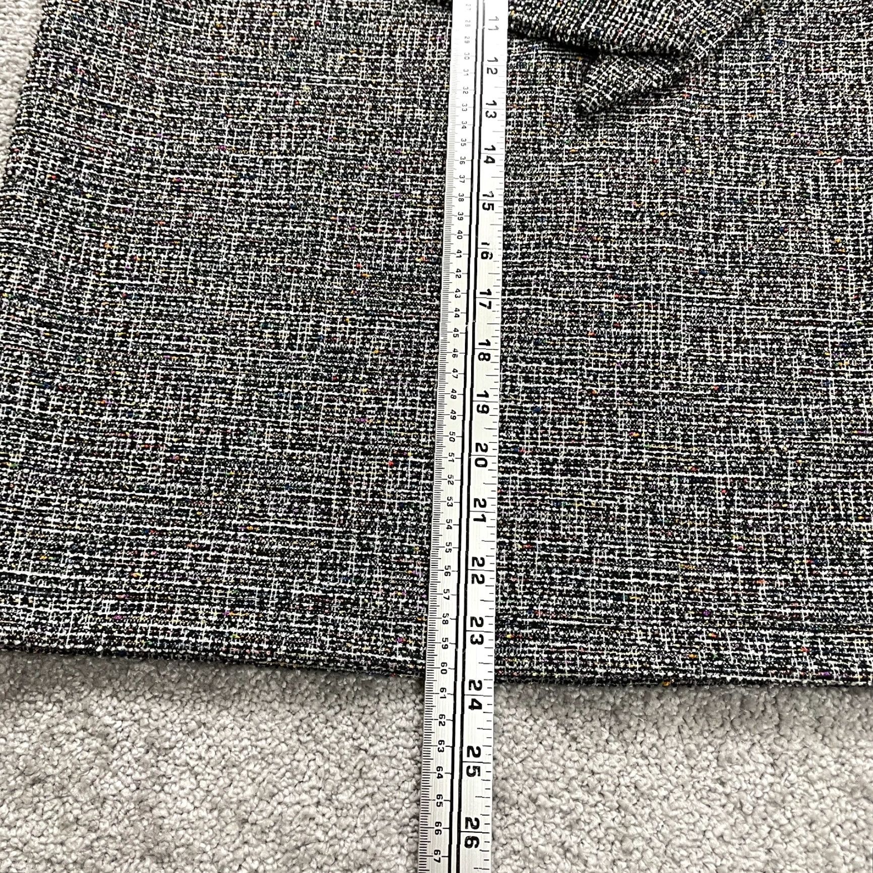 Loft LOFT Pencil Straight Skirt Womens M Multicolor Tweed Belted Workwear Midi Plaid Size 32" / US 10 / IT 46 - 7 Thumbnail