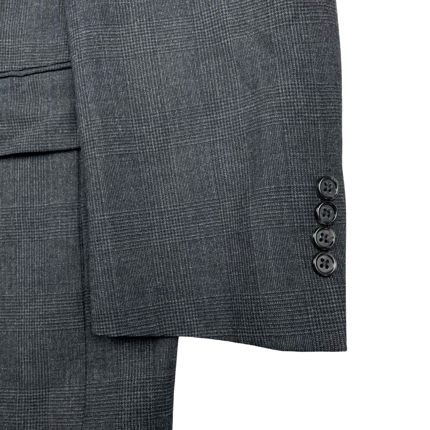Brooks Brothers VINTAGE Brooks Brothers Blazer Gray Plaid Mens 44L 100% Wool Two-Button USA Size 44R - 4 Thumbnail