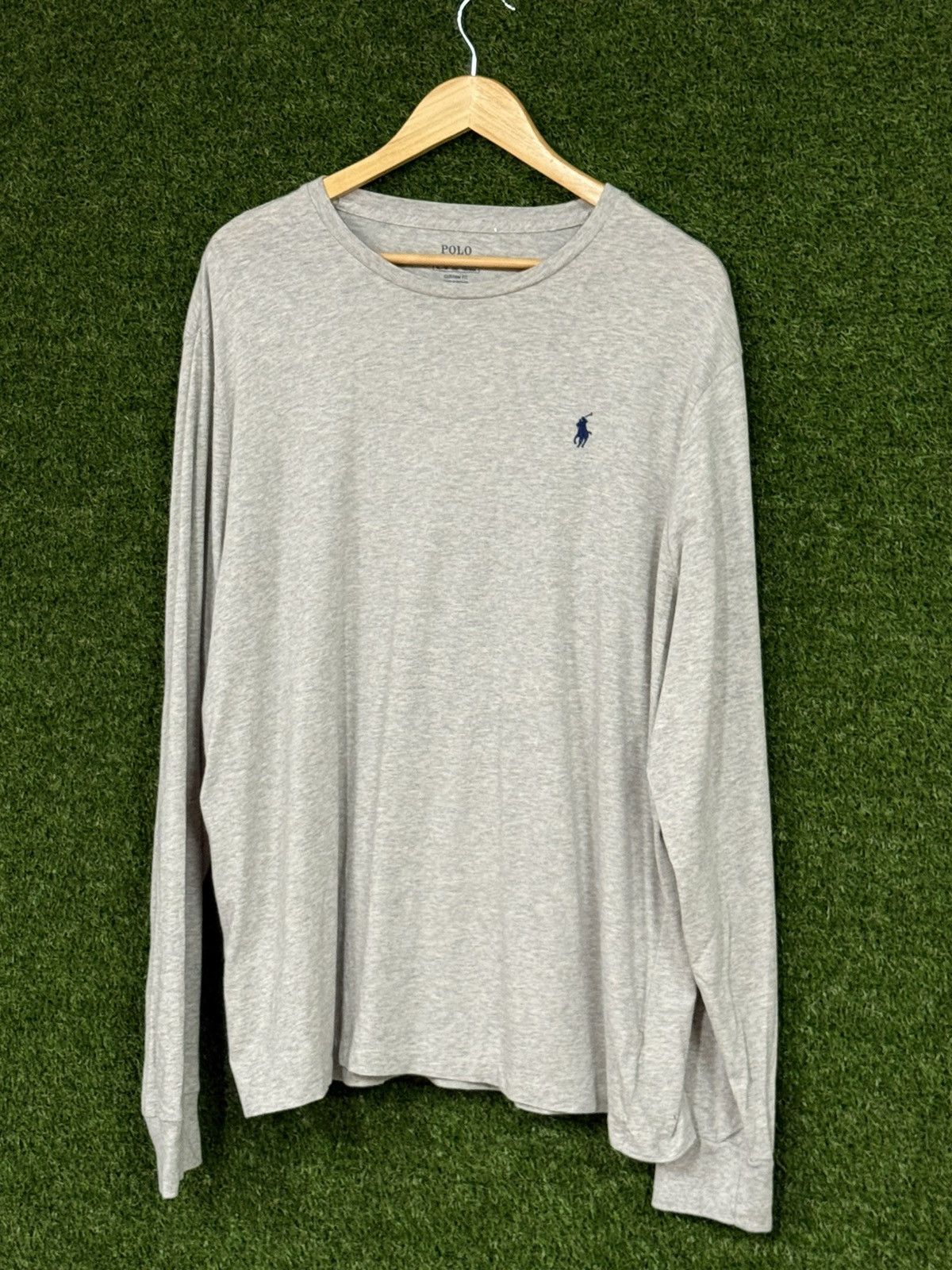 Polo Ralph Lauren Polo Ralph Lauren Grey Logo PRL Horse Long Sleeve Shirt XL Size US XL / EU 56 / 4 - 2 Thumbnail