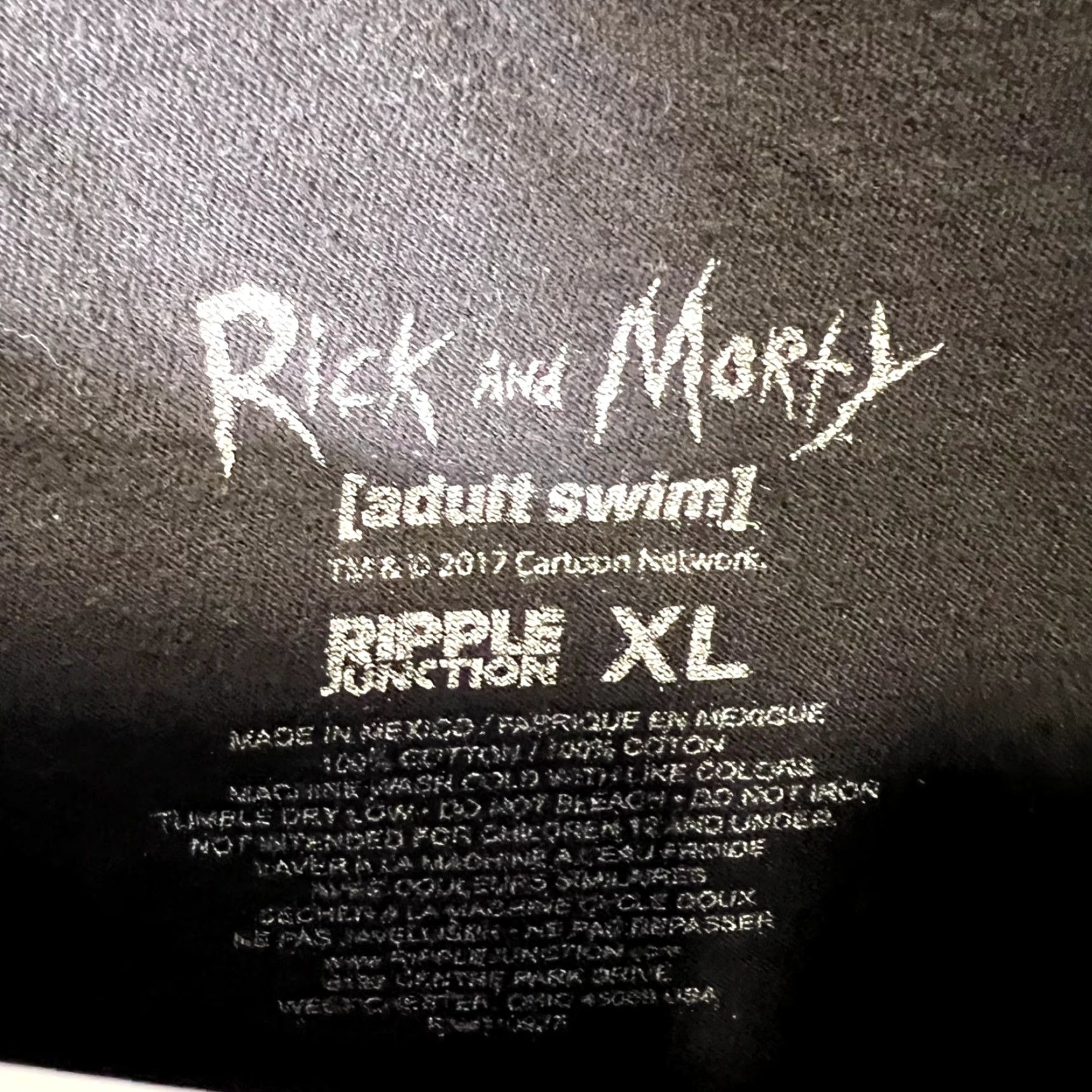 Swims Rick And Morty Szechuan Dipping Sauce Shirt Adult XL Black Mens T-Shirt Short Sleeve Crew Neck Cotton Graphic Print Adult Swim TV Size US XL / EU 56 / 4 - 6 Thumbnail