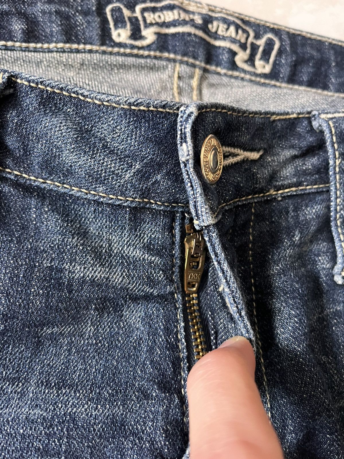 Robins Jeans Vintage Robins Jean Pants Big Logo Jeans Rare Luxury Flared Size 29" - 12 Thumbnail
