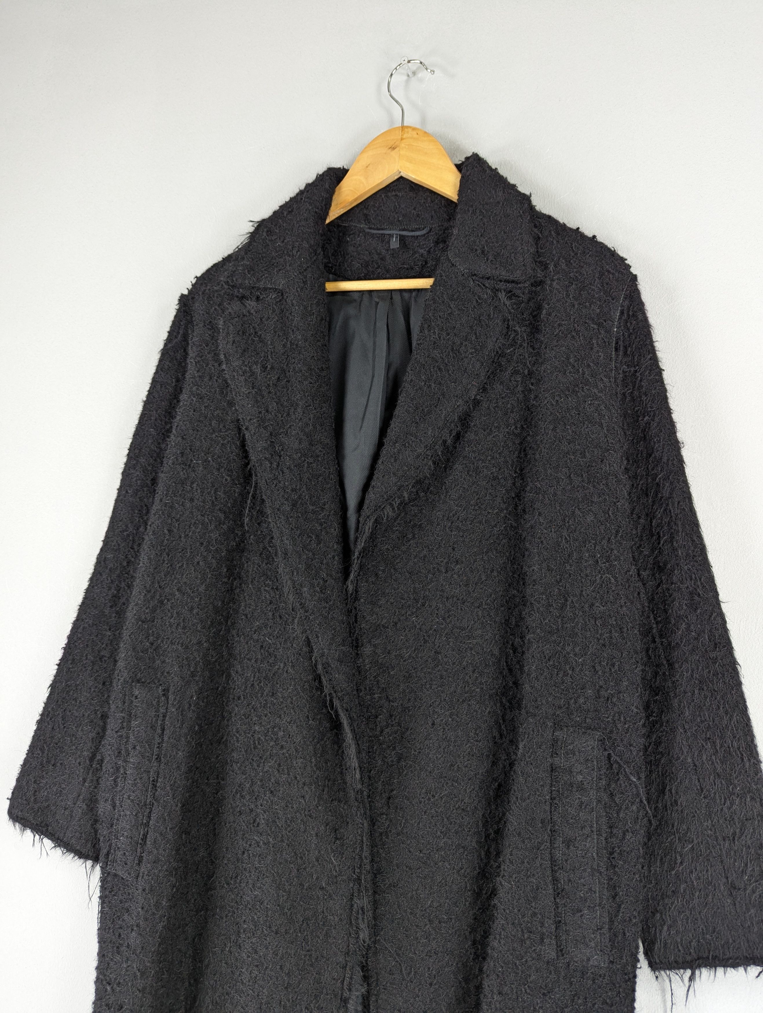 Helmut Lang Helmut Lang 'Shaggy' Long Coat-Black Size S Size US S / EU 44-46 / 1 - 4 Thumbnail