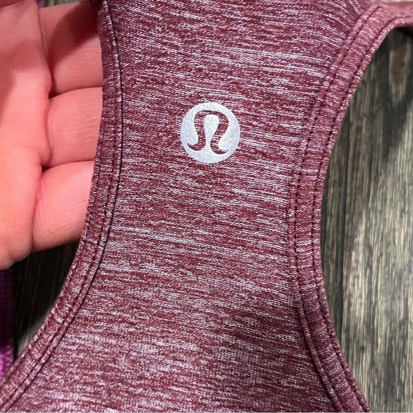 Vintage Lululemon Womens Tank Top Scoop Neck Heather Red Size 6 Size M / US 6-8 / IT 42-44 - 2 Thumbnail