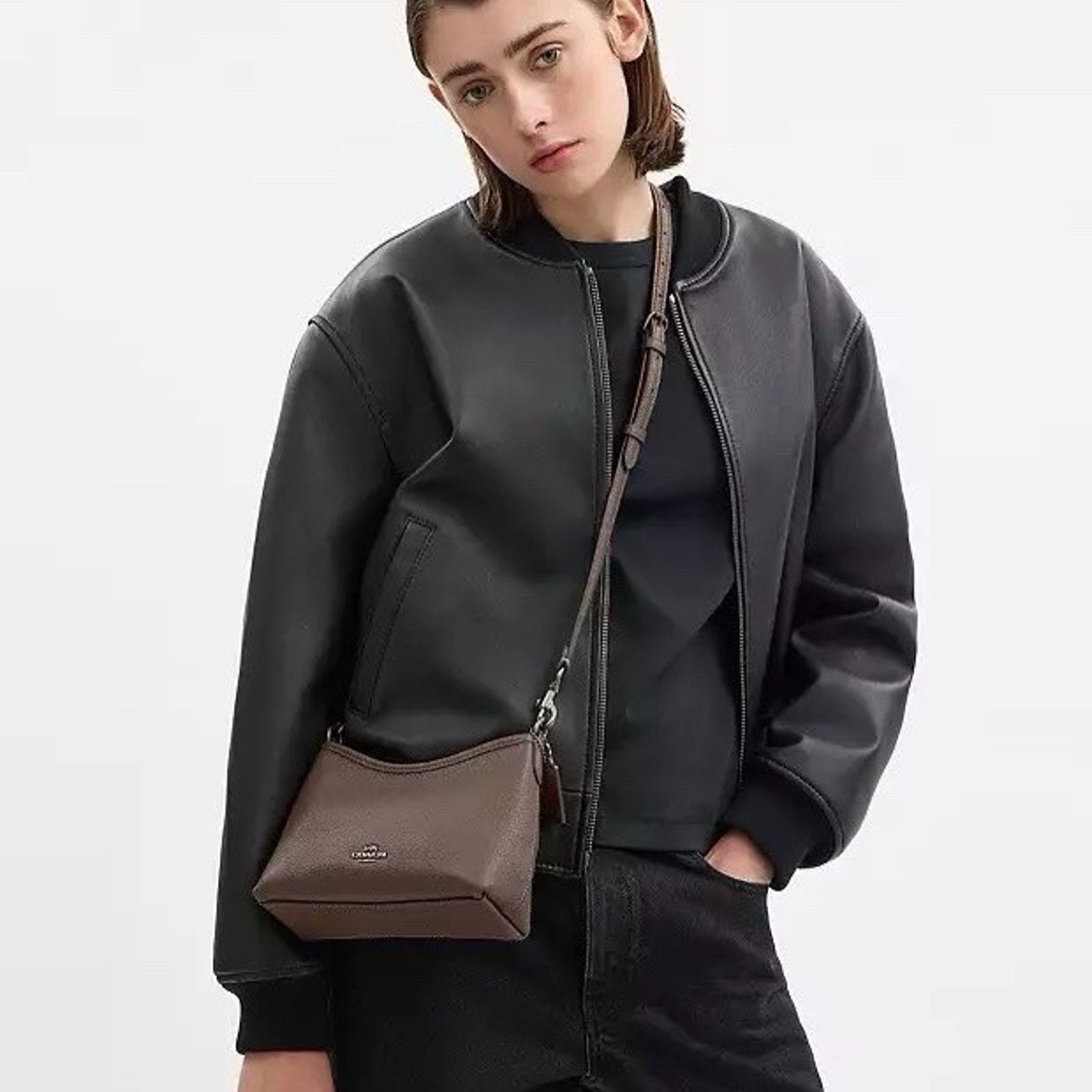 Coach NWT COACH Laurel Small Shoulder Bag CBH16 Dark Stone Size ONE SIZE - 6 Thumbnail