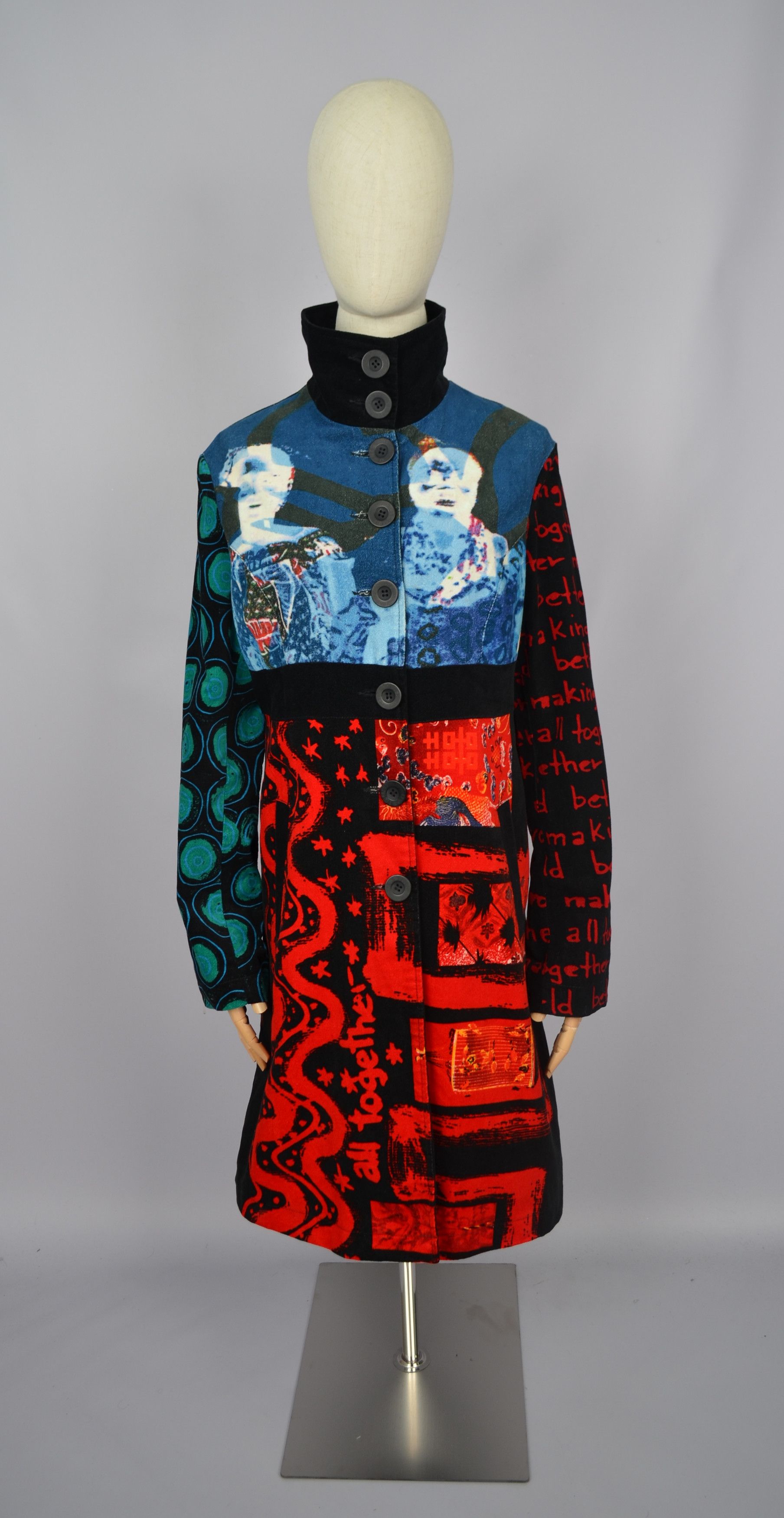 Desigual Desigual Multicolored Printed Jacket Coat Size 42/L Designer Size L / US 10 / IT 46 - 2 Thumbnail