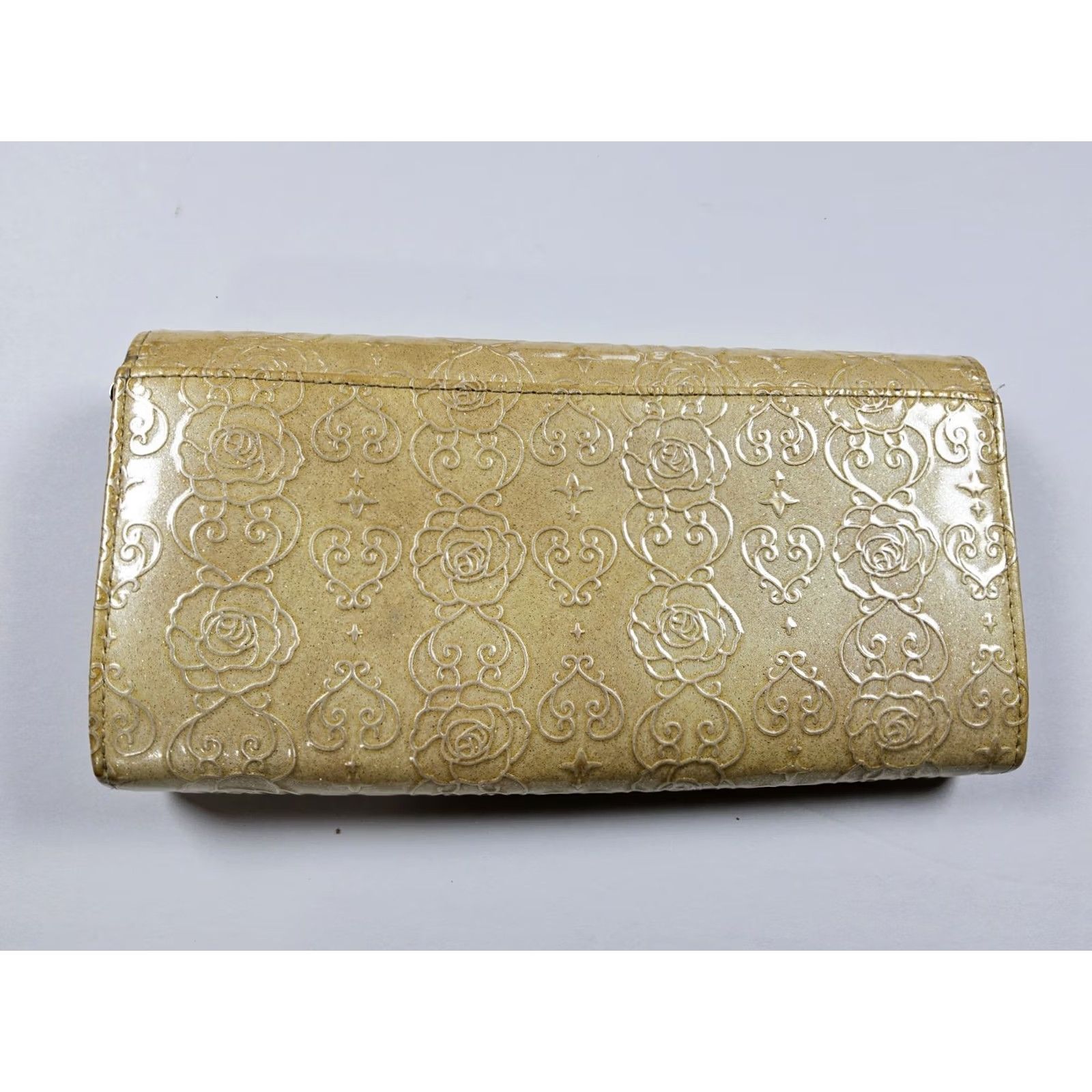 Anna Sui Anna Sui Wallet Bag - Full Size Beige Leather with Box Ladies, 7.5x4, Snap, Patent Leather, Pre-owned, Women, Vintage? Size ONE SIZE - 4 Thumbnail
