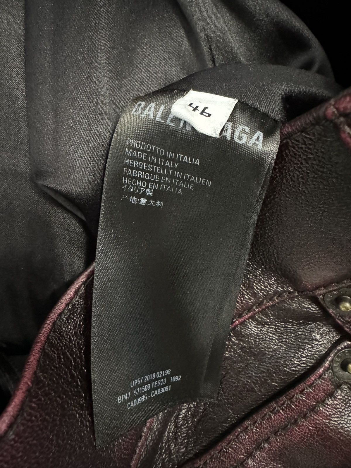 Balenciaga Balenciaga Silk Lined Leather Pants Size US 31 - 9 Thumbnail