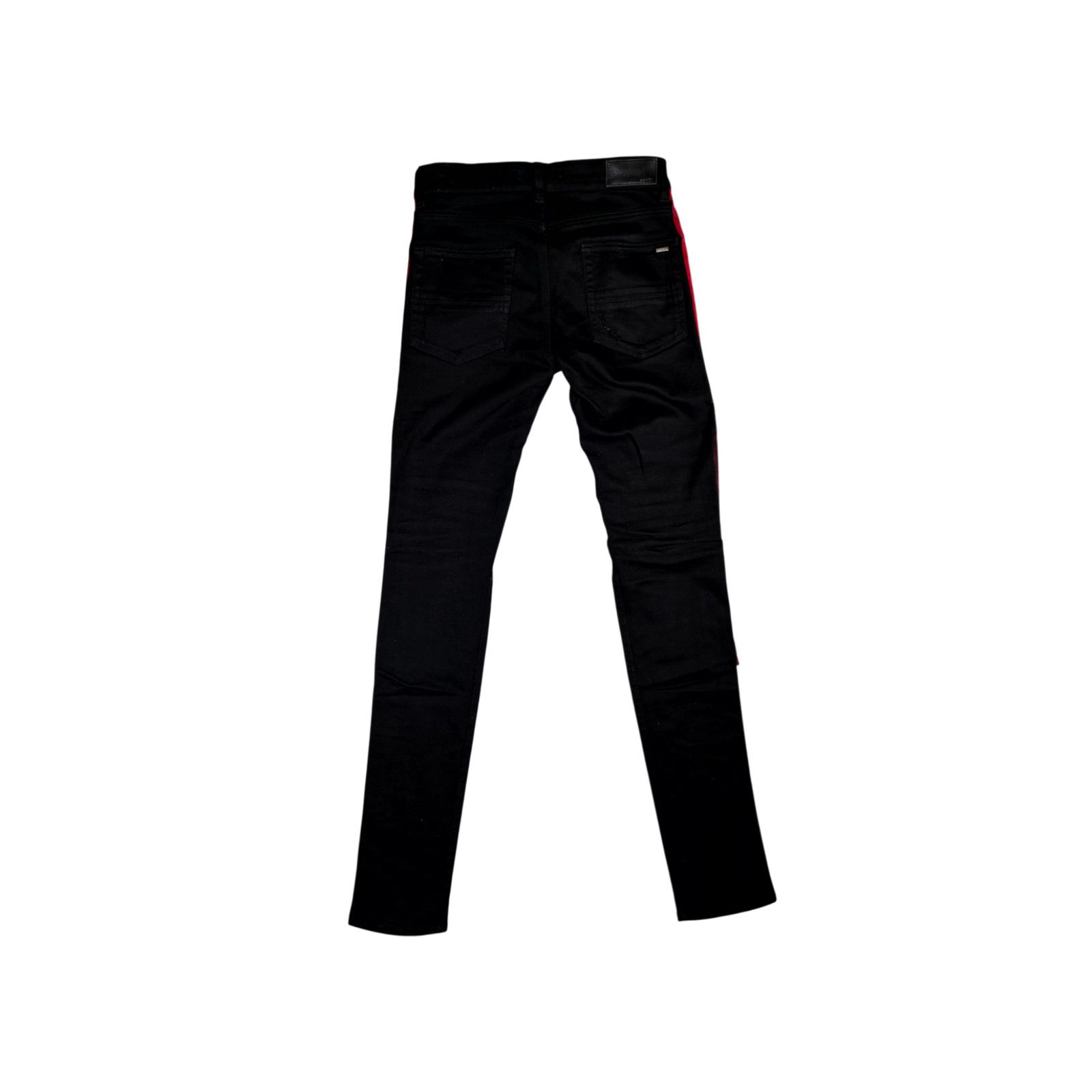 Amiri Amiri Stripe Thrasher Black & Red Jeans Size US 31 - 2 Thumbnail