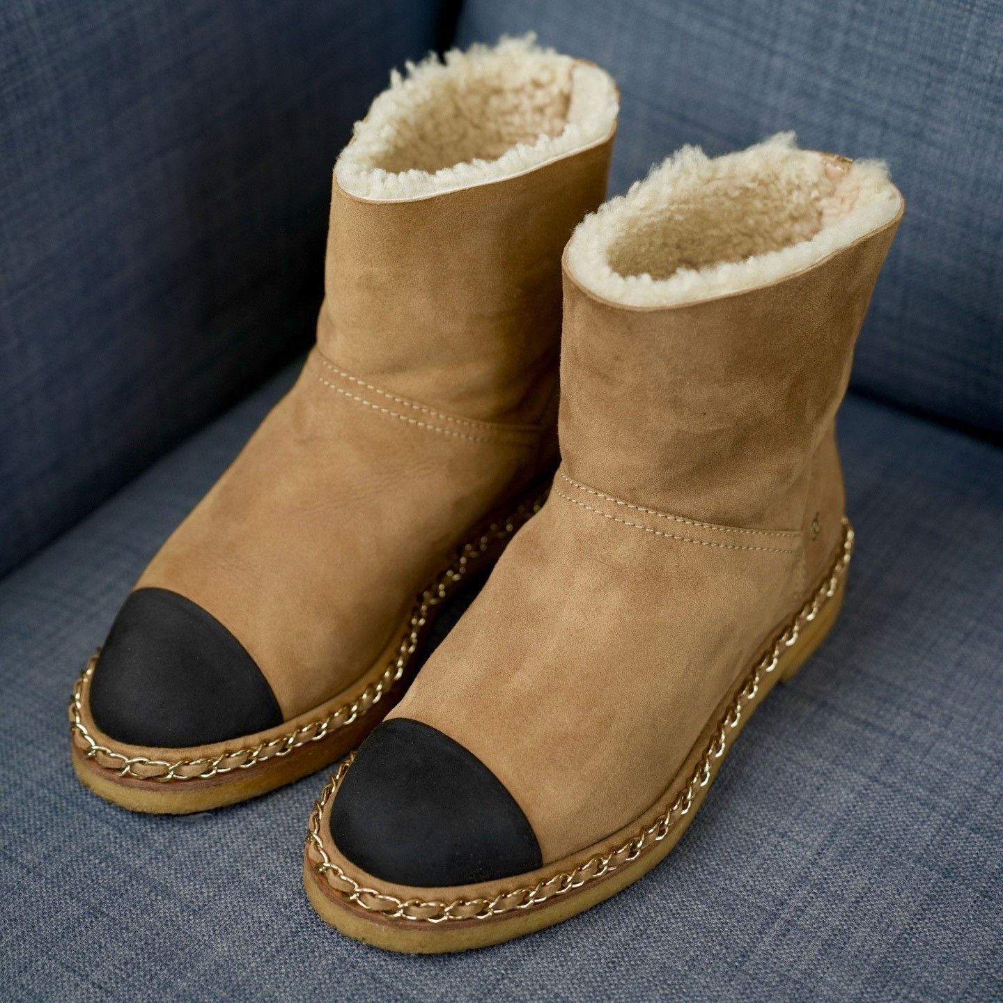 Chanel Chanel Suede Brown Boots us_6 Women Size US 6 / IT 36 - 1 Thumbnail