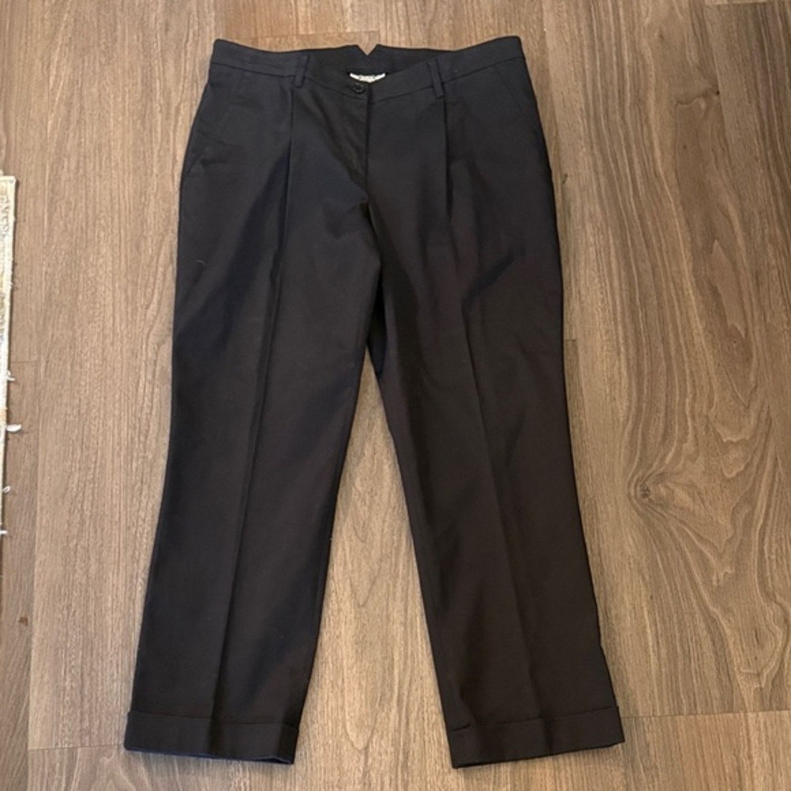 Moschino Moschino black cuffed trouser size 12 Size 34" / US 12 / IT 48 - 1 Thumbnail