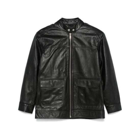 Anine Bing ANINE BING Women Leather Jackets A 01 10189 000 BLACK Size XS / US 0-2 / IT 36-38 - 1 Thumbnail