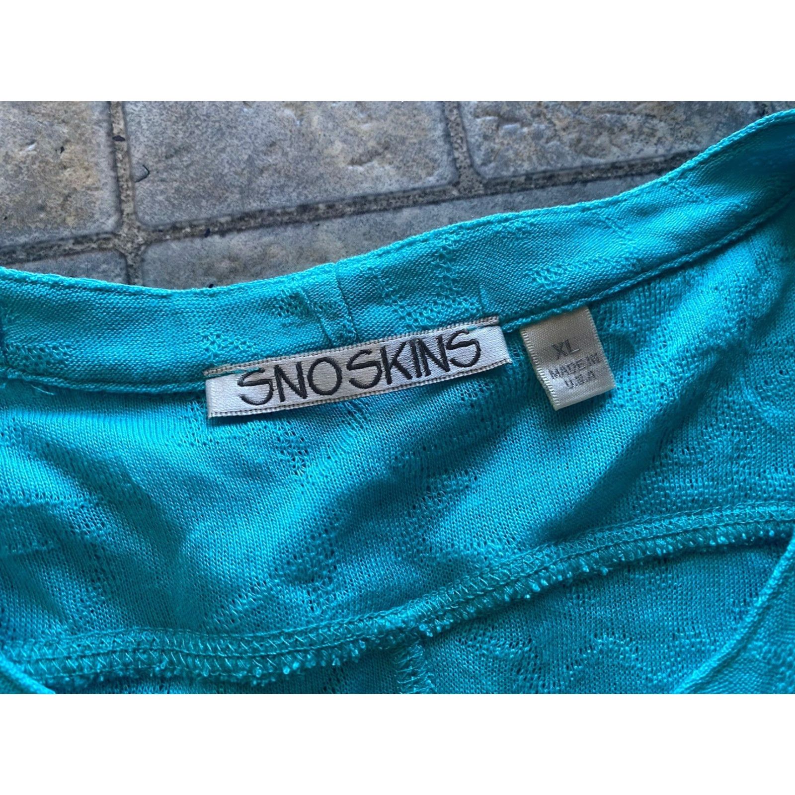 Vintage Sno Skins Cardigan Women NWT XL Turquoise Blue Made In USA Size XL / US 12-14 / IT 48-50 - 5 Thumbnail