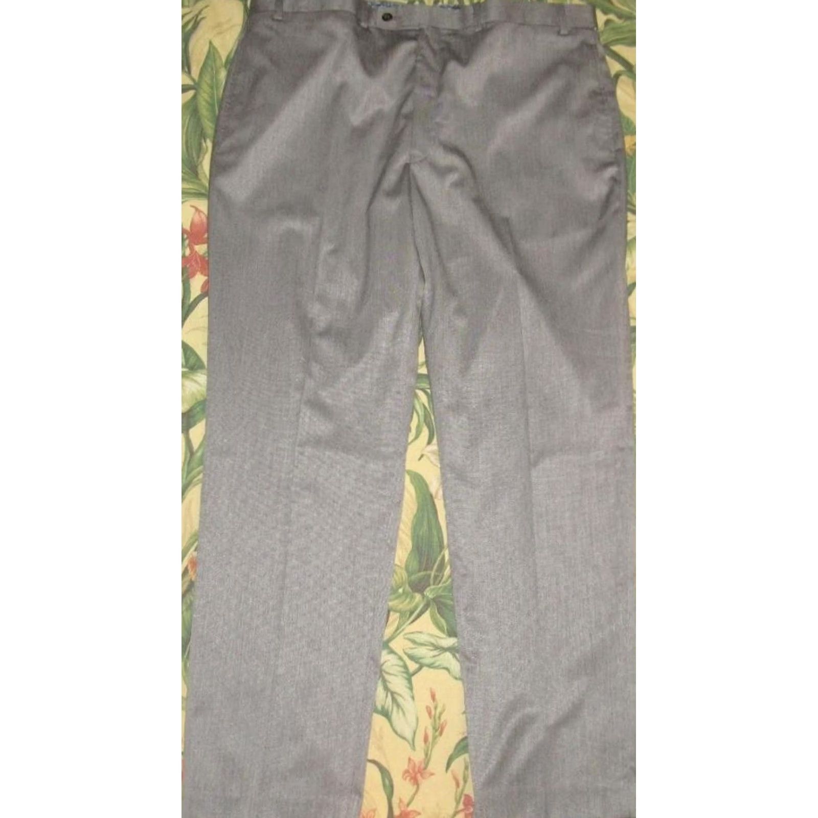 Ralph Lauren Polo RALPH LAUREN Dress Pants Grey Flat Front 40 x 32 NWT Mens Size US L / EU 52-54 / 3 - 3 Thumbnail