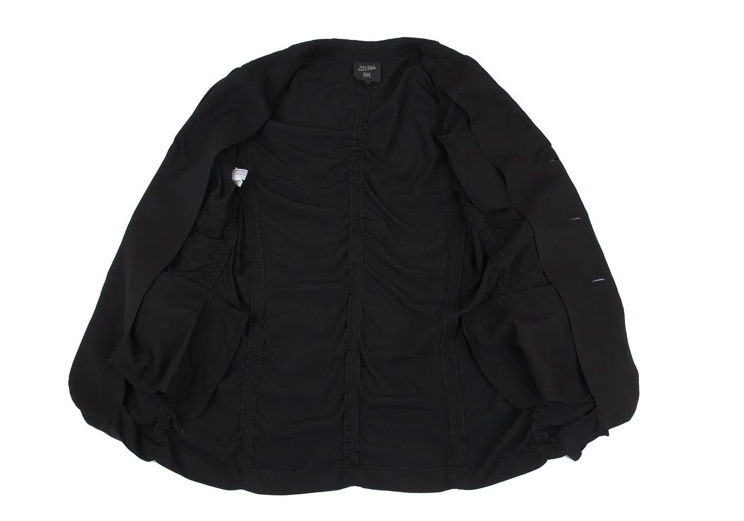 Jean Paul Gaultier Wool Rayon Pleated Jacket in Black Size 48 Size US M / EU 48-50 / 2 - 12 Thumbnail