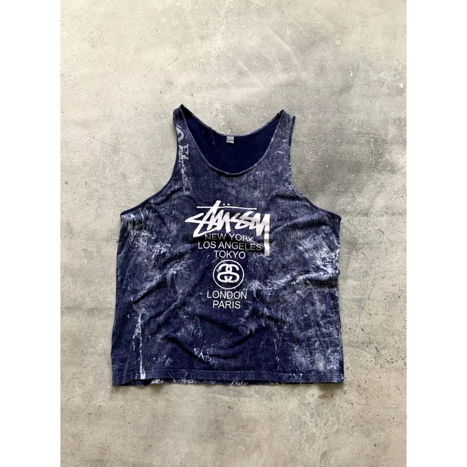 Logo 7 VINTAGE Stussy T-Shirt S Men's Blue 90s Logo Jersey Tee Shirt Crew Neck Short Sleeve Graphic Print Women/Men? Size US S / EU 44-46 / 1 - 2 Thumbnail