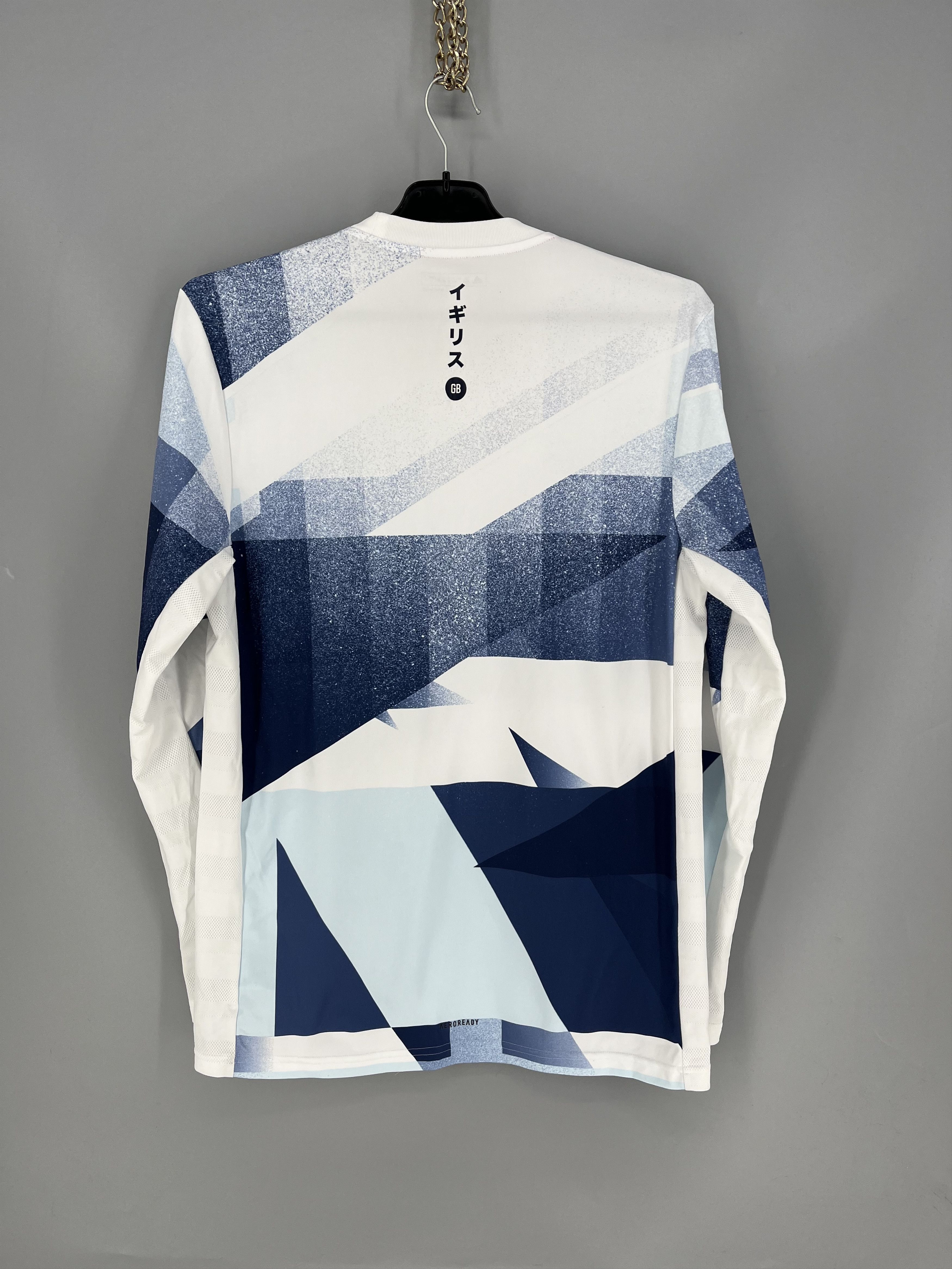 Adidas Adidas x Team GB White & Blue Stretch Long Sleeve Jersey Size US L / EU 52-54 / 3 - 12 Thumbnail