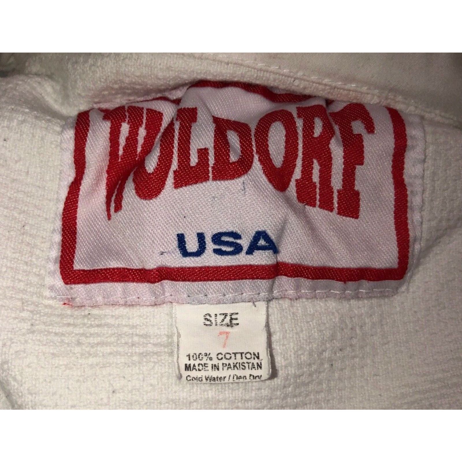 Vintage VINTAGE Woldorf USA Kimono Martial Arts Gi Men Size 7 White Jiu Jitsu Heavy Cotton Flags Size US M / EU 48-50 / 2 - 7 Thumbnail