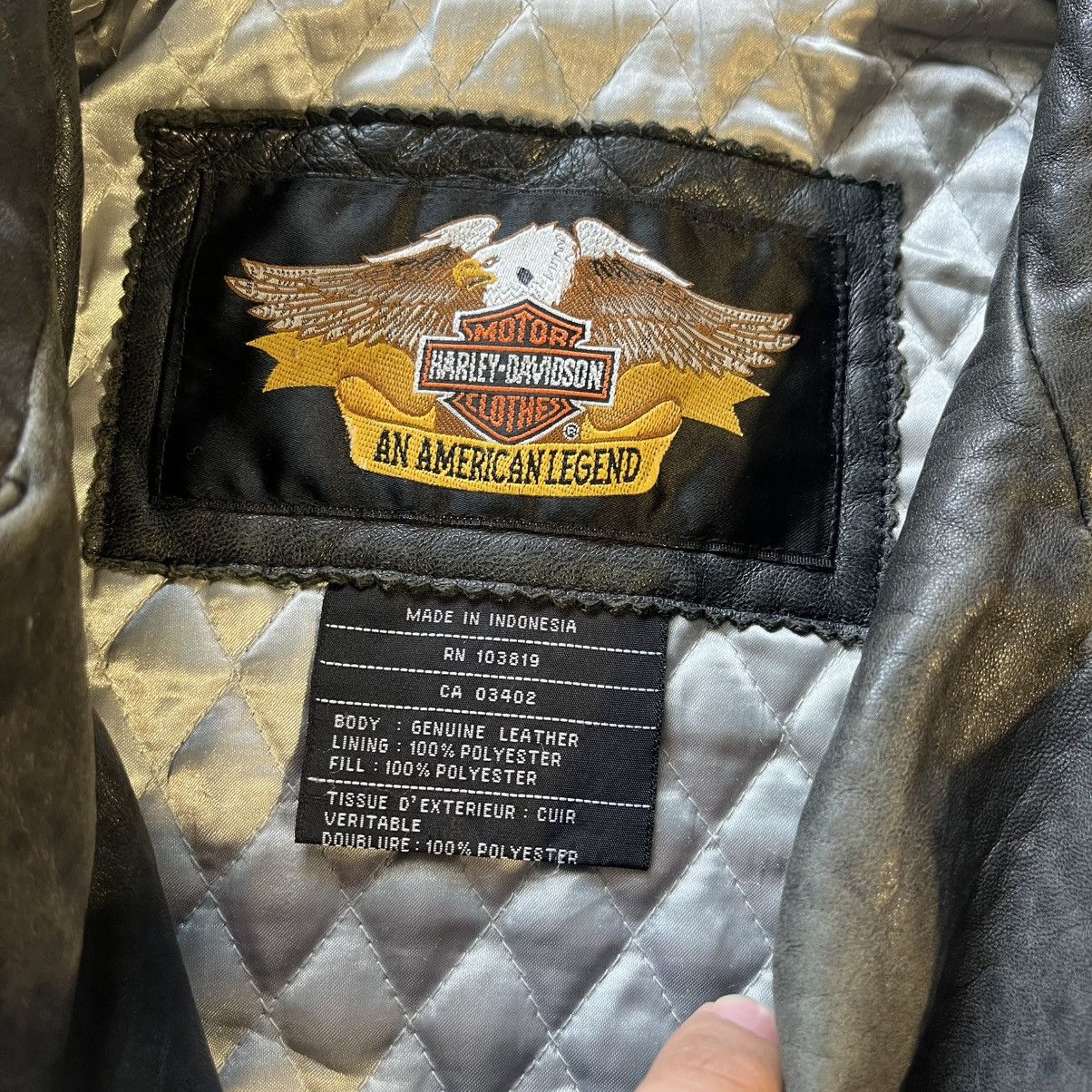Harley Davidson Vintage Harley Davidson Tribal Leather Jacket Size US S / EU 44-46 / 1 - 18 Thumbnail