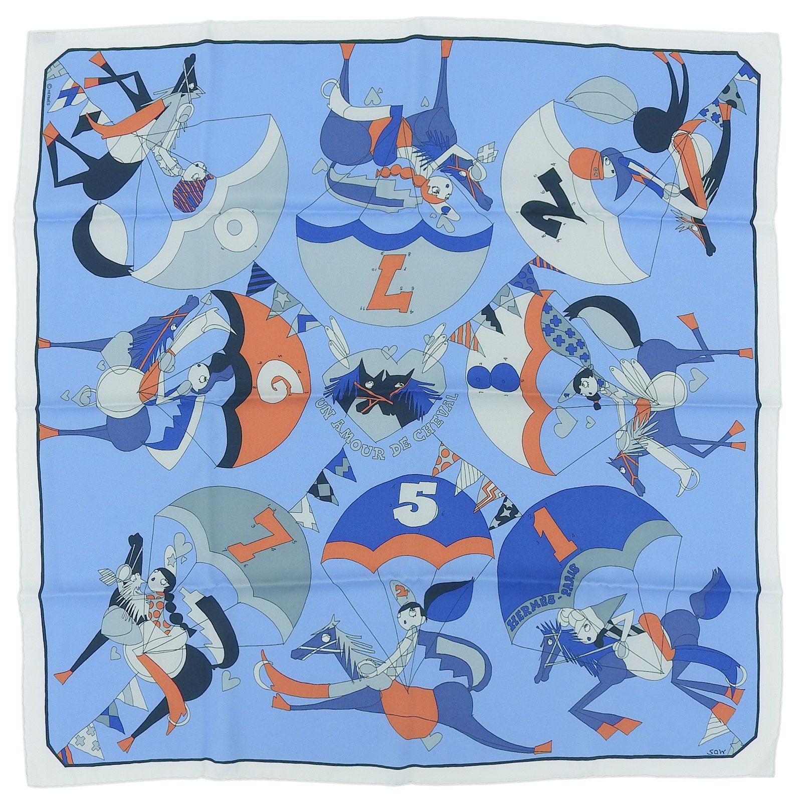 Hermes Hermes Hermès Love for horses Silk Scarf Others Scarf DUTY FREE for USA Size ONE SIZE - 1 Thumbnail