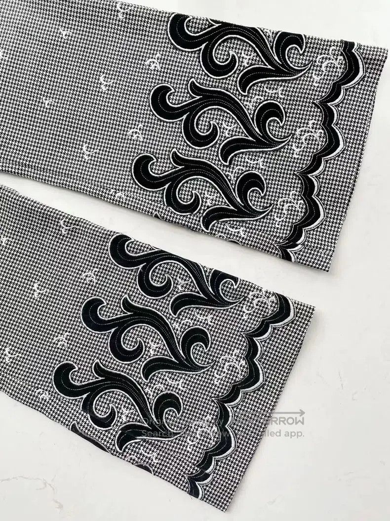 Comme des Garcons Comme Des Garcons size M Houndstooth Embroidered Culottes Size 22" - 3 Thumbnail