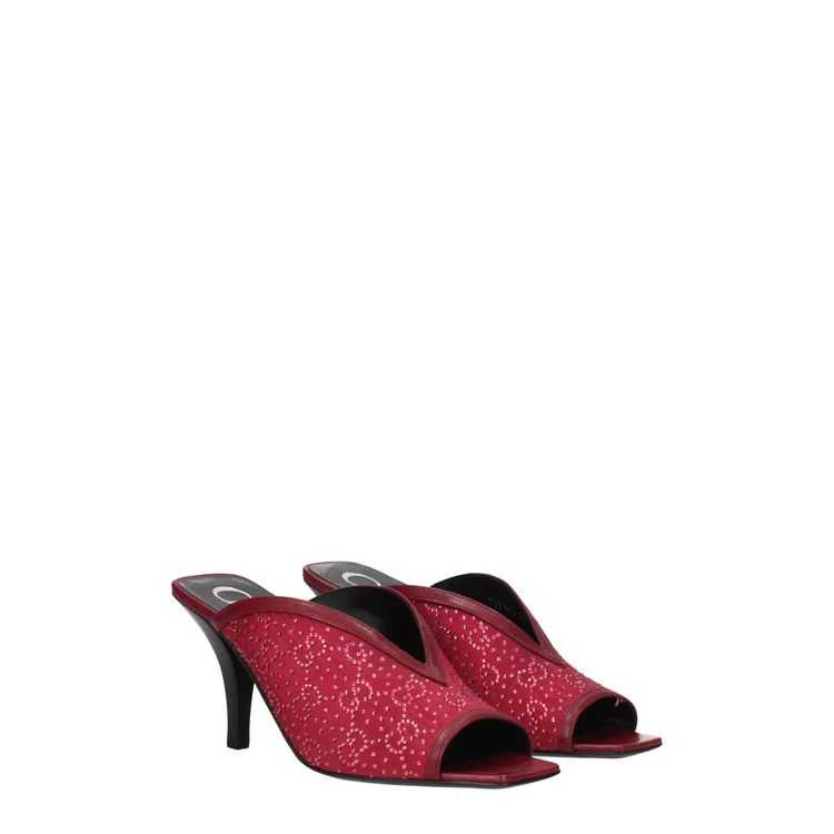 Gucci ob1o1e1124 Fabric Sandals in Red Size US 5 / IT 35 - 2 Thumbnail