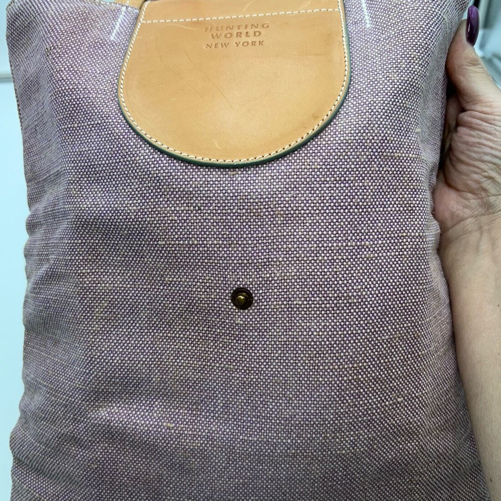 Other Hunting World Made in Italy Foldable Tote Bag Shoulder Bag Cotton Linen Blend x Leather Size ONE SIZE - 9 Thumbnail