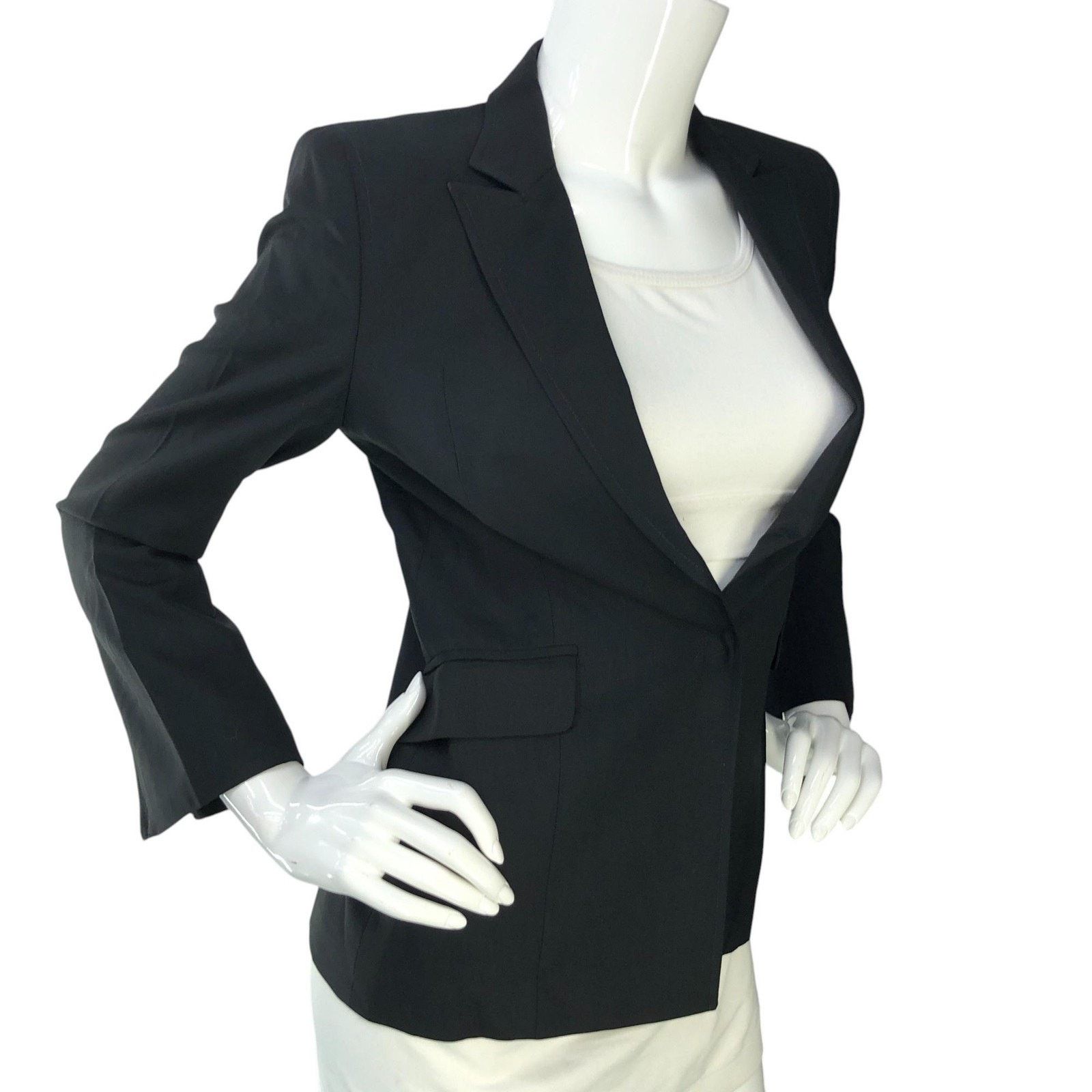 Costume National Costume National Blazer 40 Black Wool Tailored Italy Jacket Size S / US 4 / IT 40 - 11 Thumbnail