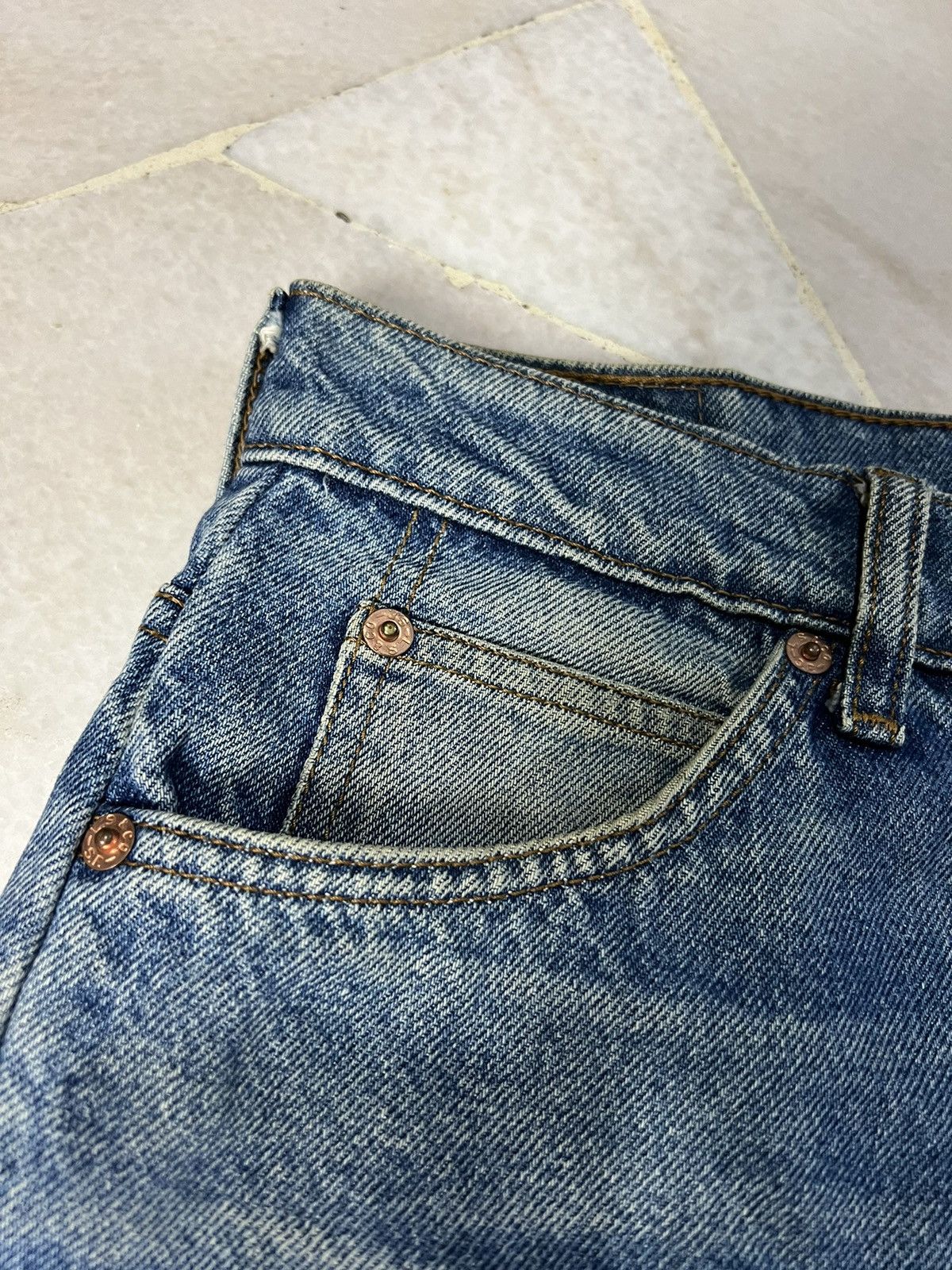 Levi's Vintage Levis 210 Orange Tag Mud Wash Distressed Jeans Size US 28 / EU 44 - 7 Thumbnail