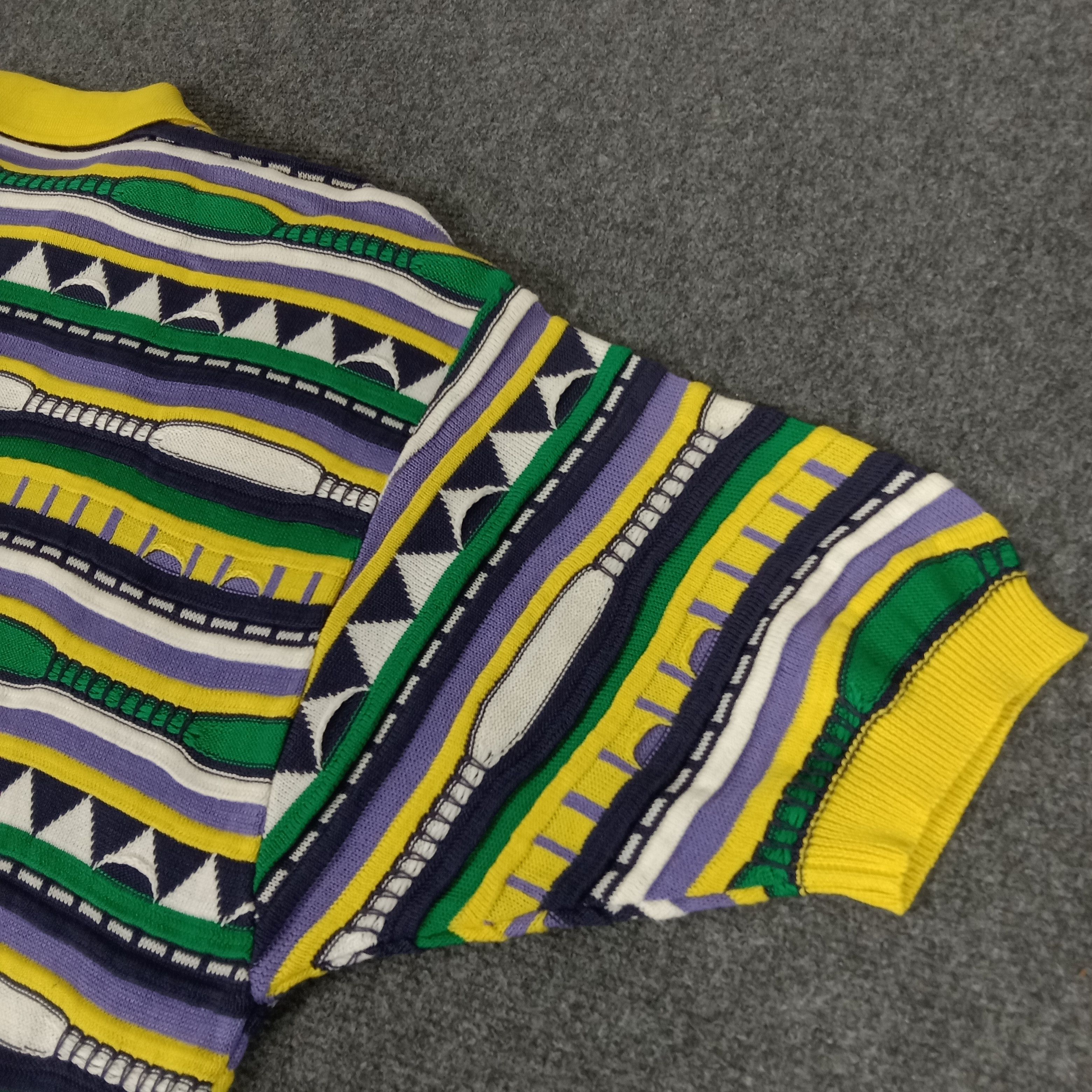 Coogi × Gypsy × Vintage Modigliani Knitted Hippie Style Polo Shirt Size US L / EU 52-54 / 3 - 6 Thumbnail