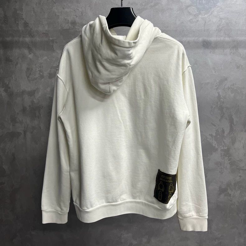 Louis Vuitton Louis Vuitton White Solid Pullover Hooded Long Sleeve hoodi Size US XL / EU 56 / 4 - 5 Thumbnail