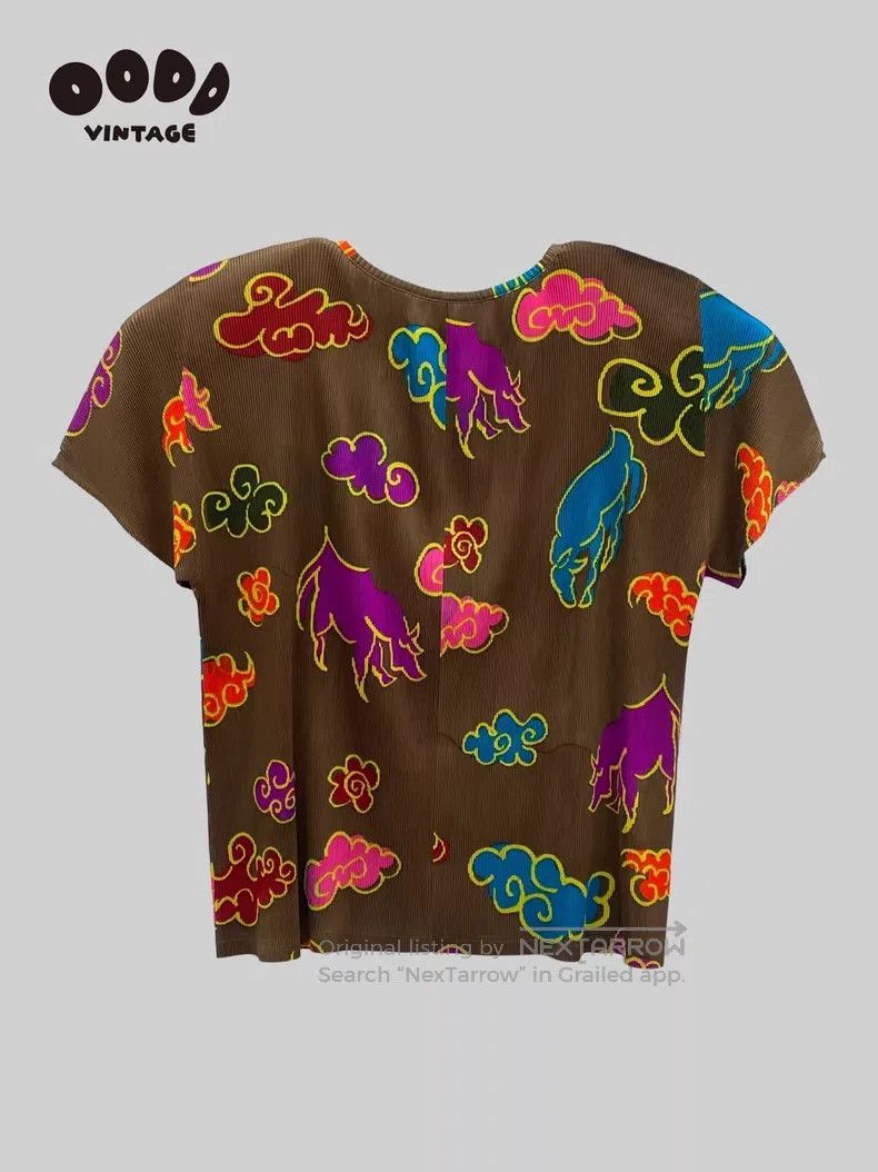 Issey Miyake Issey Miyake Chinese Painting Auspicious Cloud Ruffle Shor Size L / US 10 / IT 46 - 2 Thumbnail