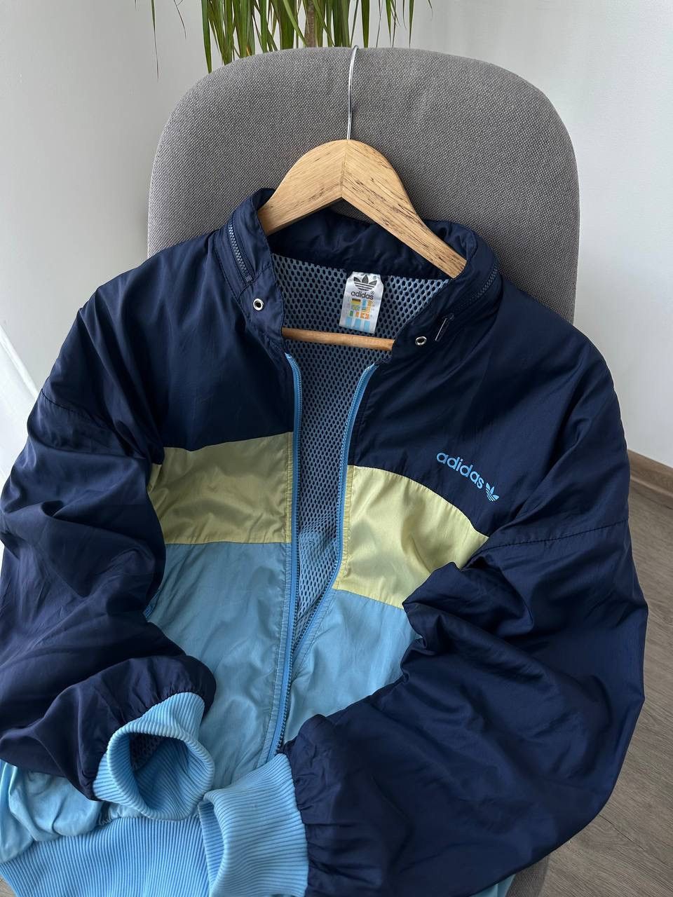 Adidas × Vintage Vintage Adidas Nylon Sportswear Zip Hoodie Size US M / EU 48-50 / 2 - 8 Thumbnail