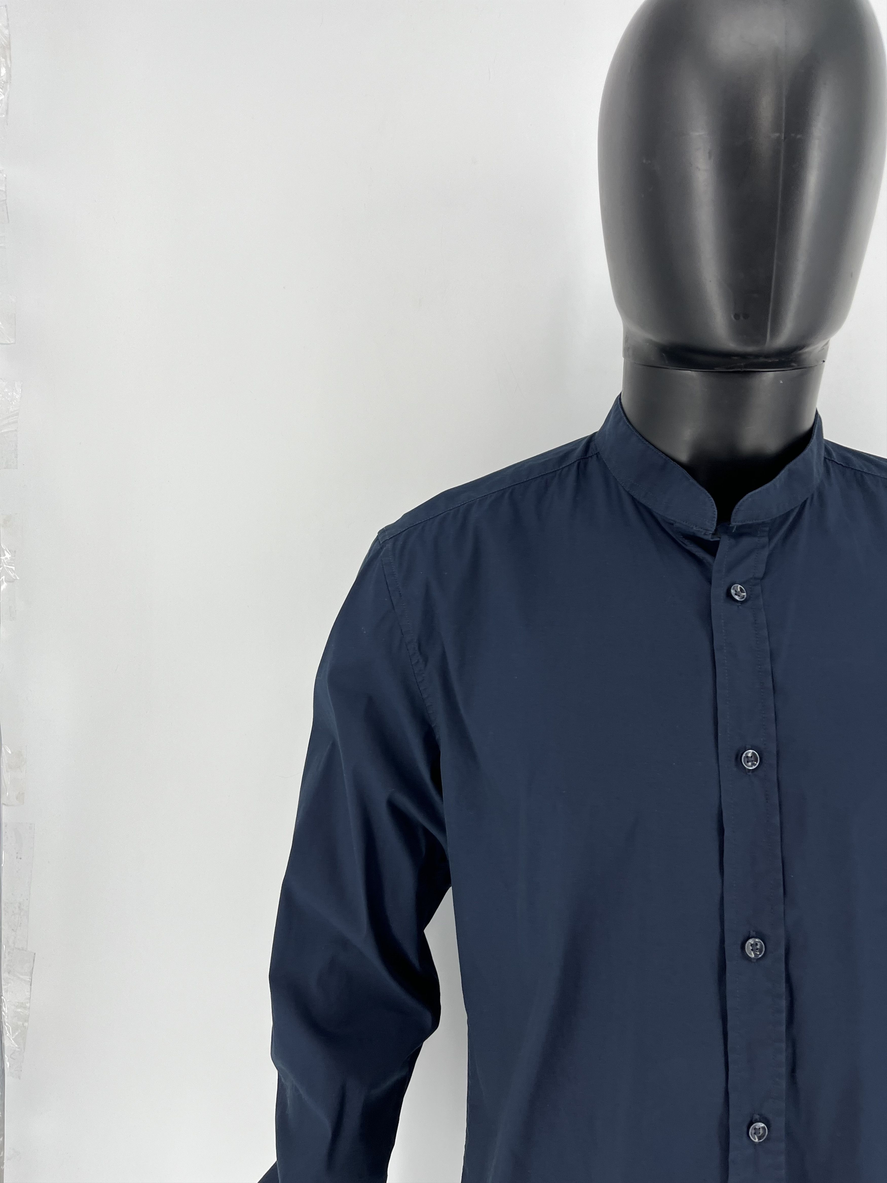 Antony Morato MENS ANTONY MORATO Slim Navy Black Button Casual Dress Shirt Size US L / EU 52-54 / 3 - 6 Thumbnail