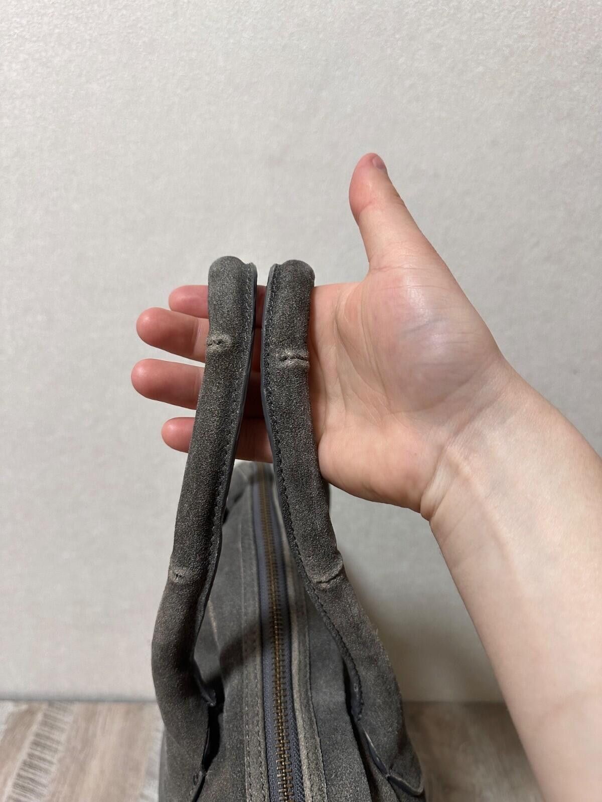 Diesel Diesel Grey Suede Leather Handbag Medium/Large Size ONE SIZE - 9 Thumbnail