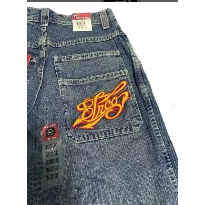 Japanese Brand × Vintage vintage embroidered baggy jeans jnko Size US 36 / EU 52 - 1 Thumbnail
