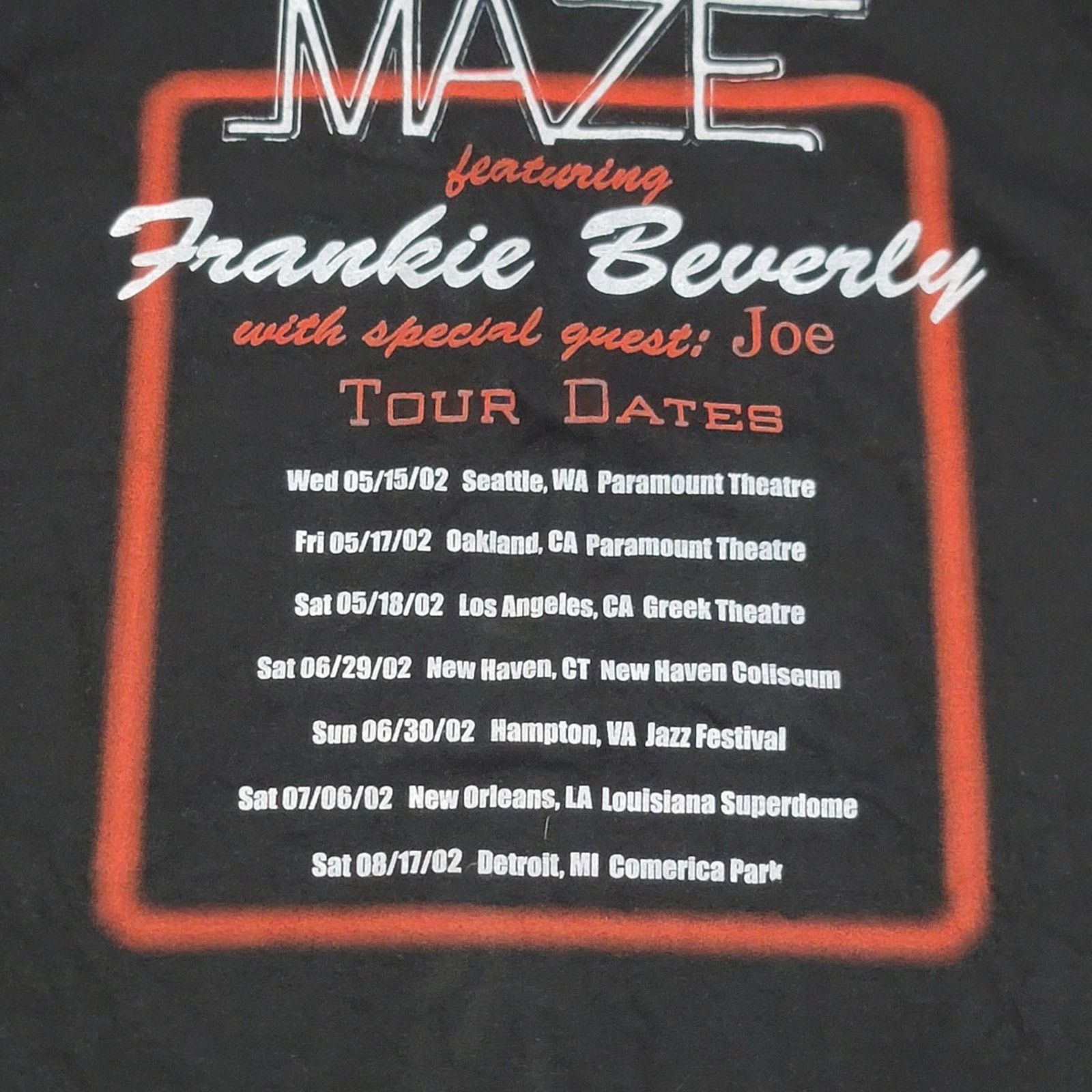 Pro Player Vtg 02 Frankie Beverly And Maze With Joe Concert Tour Tshirt Size US XL / EU 56 / 4 - 5 Thumbnail