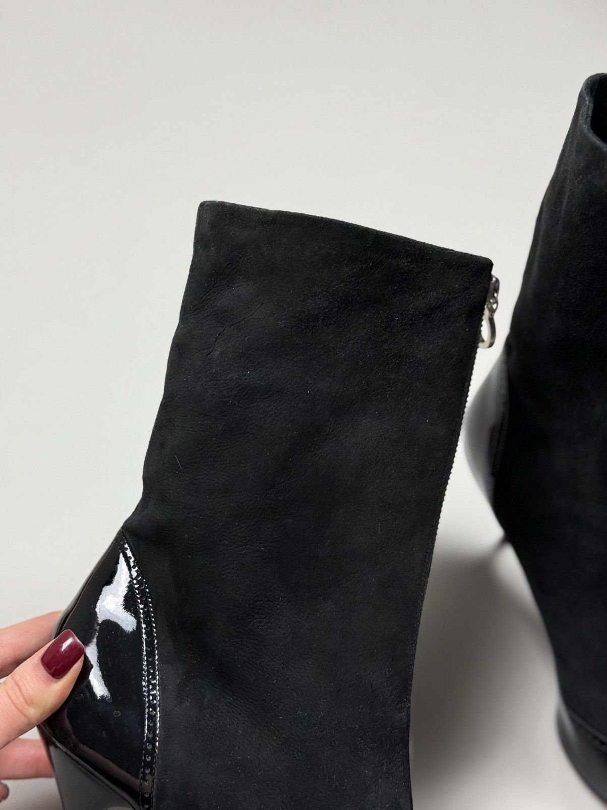Marc Jacobs Marc Jacobs Heeled Full Zip Leather Suede Ankle Boots Shoes Size US 9.5 / IT 39.5 - 3 Thumbnail