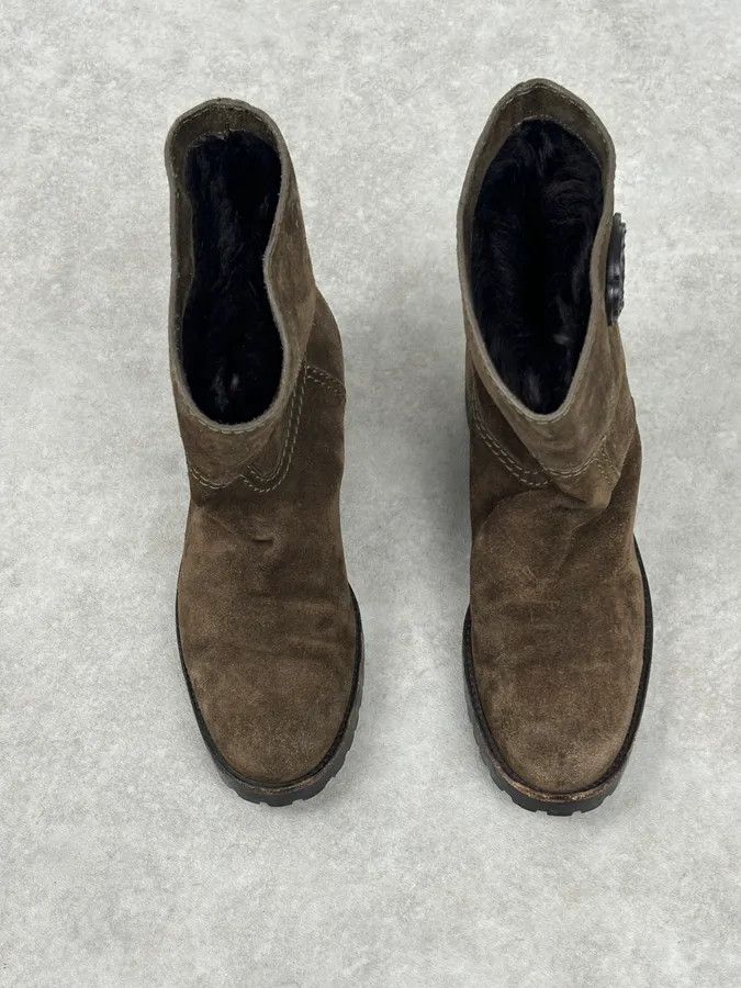 Gucci AW2008 Gucci Brown Suede Ankle Boots by Frida Giannini Size US 7.5 / EU 40-41 - 3 Thumbnail