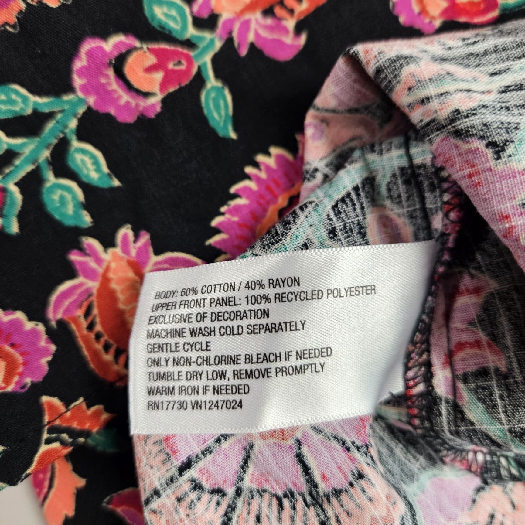 Vintage Knox Rose Womens Blouse Sleeveless Top Small Black Pink Floral Cotton Blend Round Neck Shirt Womens Size S / US 4 / IT 40 - 5 Thumbnail